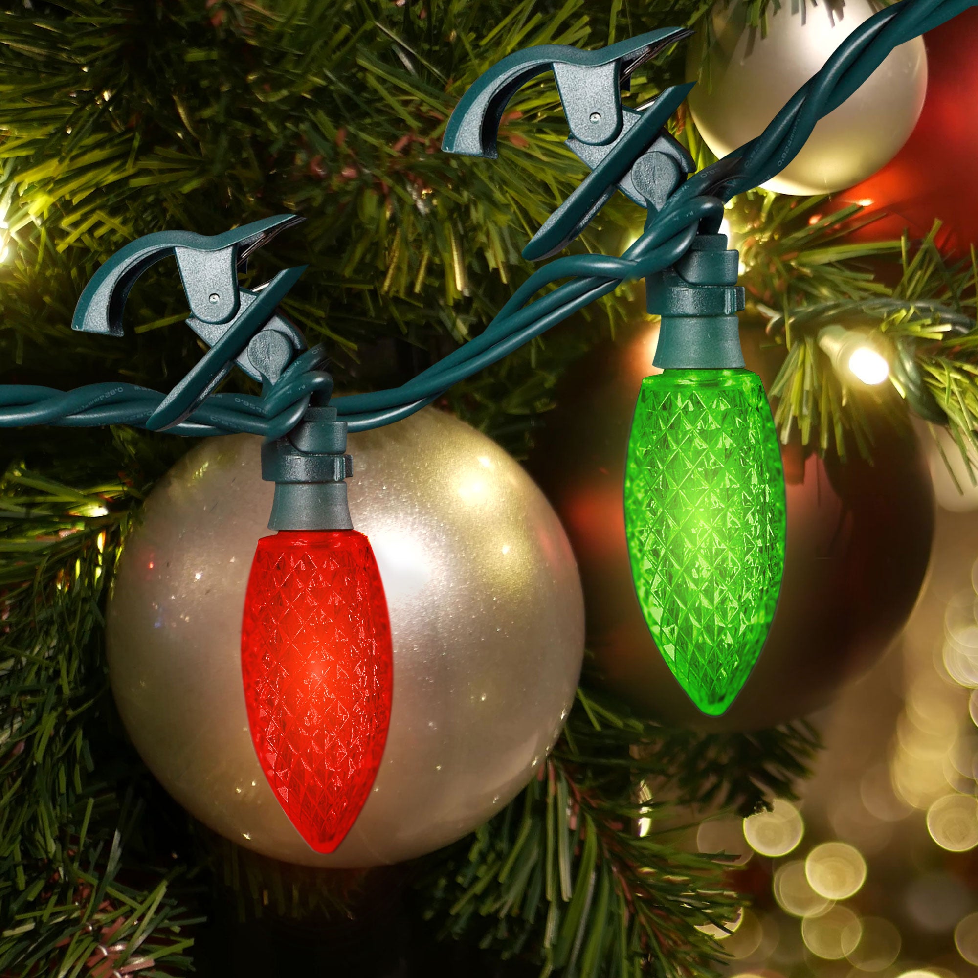 Noma Quick Clip C9 LED String Lights, 66.8', 100 Multicolor(For Parts) - VMInnovations