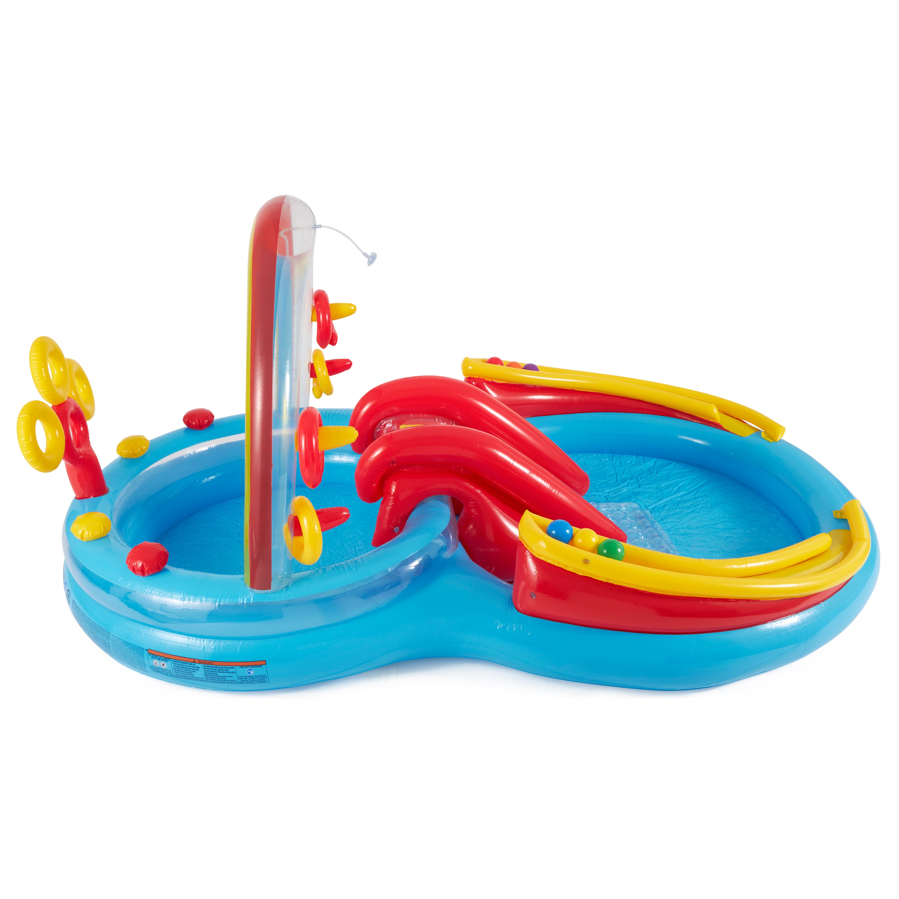 Intex Rainbow Ring Inflatable Play Center Pool w/Multi-Color Fun Ballz, 100 Pack - VMInnovations