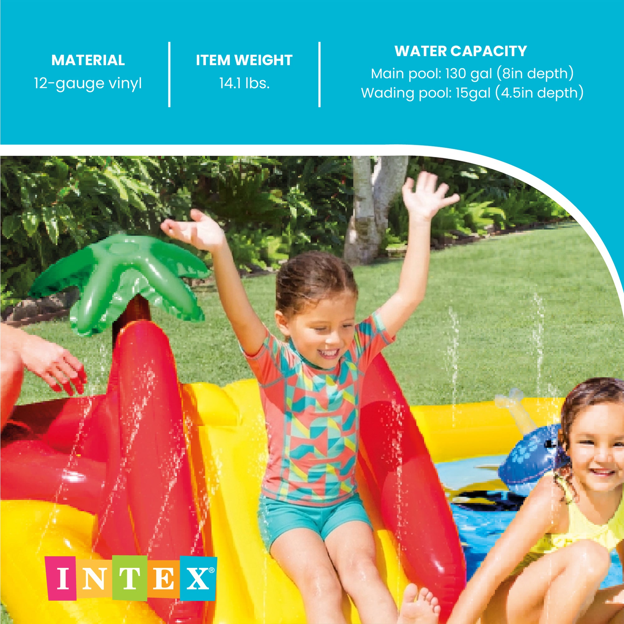 Intex 100"x77" Inflatable Ocean Play Center Backyard Toddler Kiddie Pool & Games