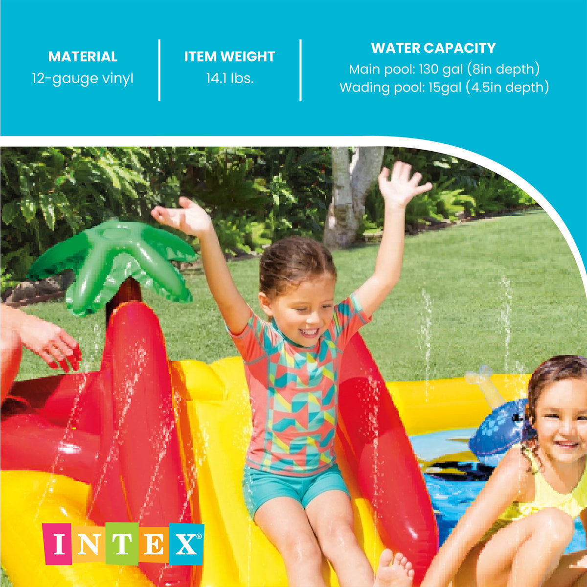 Intex 100"x77" Inflatable Ocean Play Center Backyard Toddler Kiddie Pool & Games