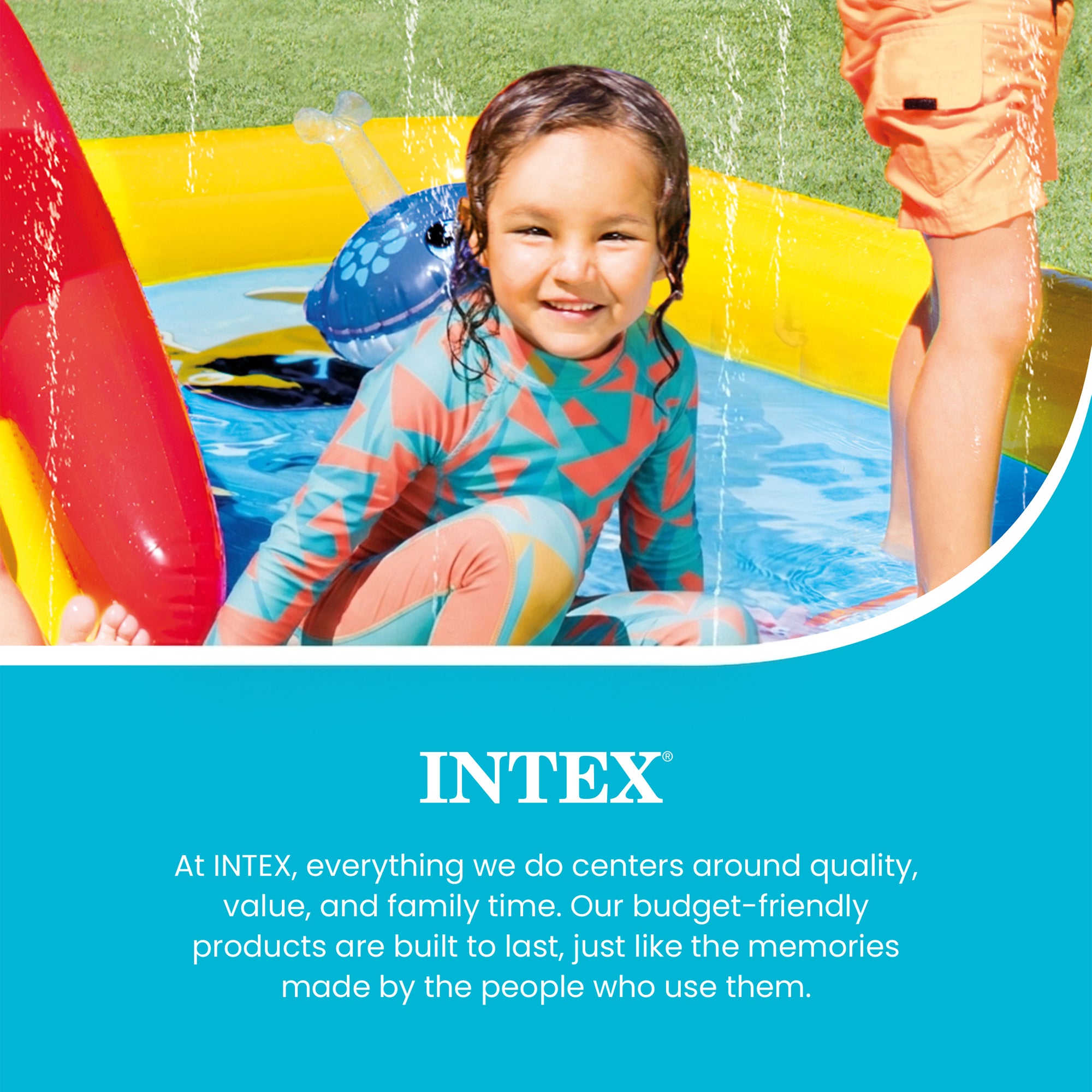 Intex 100"x77" Inflatable Ocean Play Center Backyard Toddler Kiddie Pool & Games