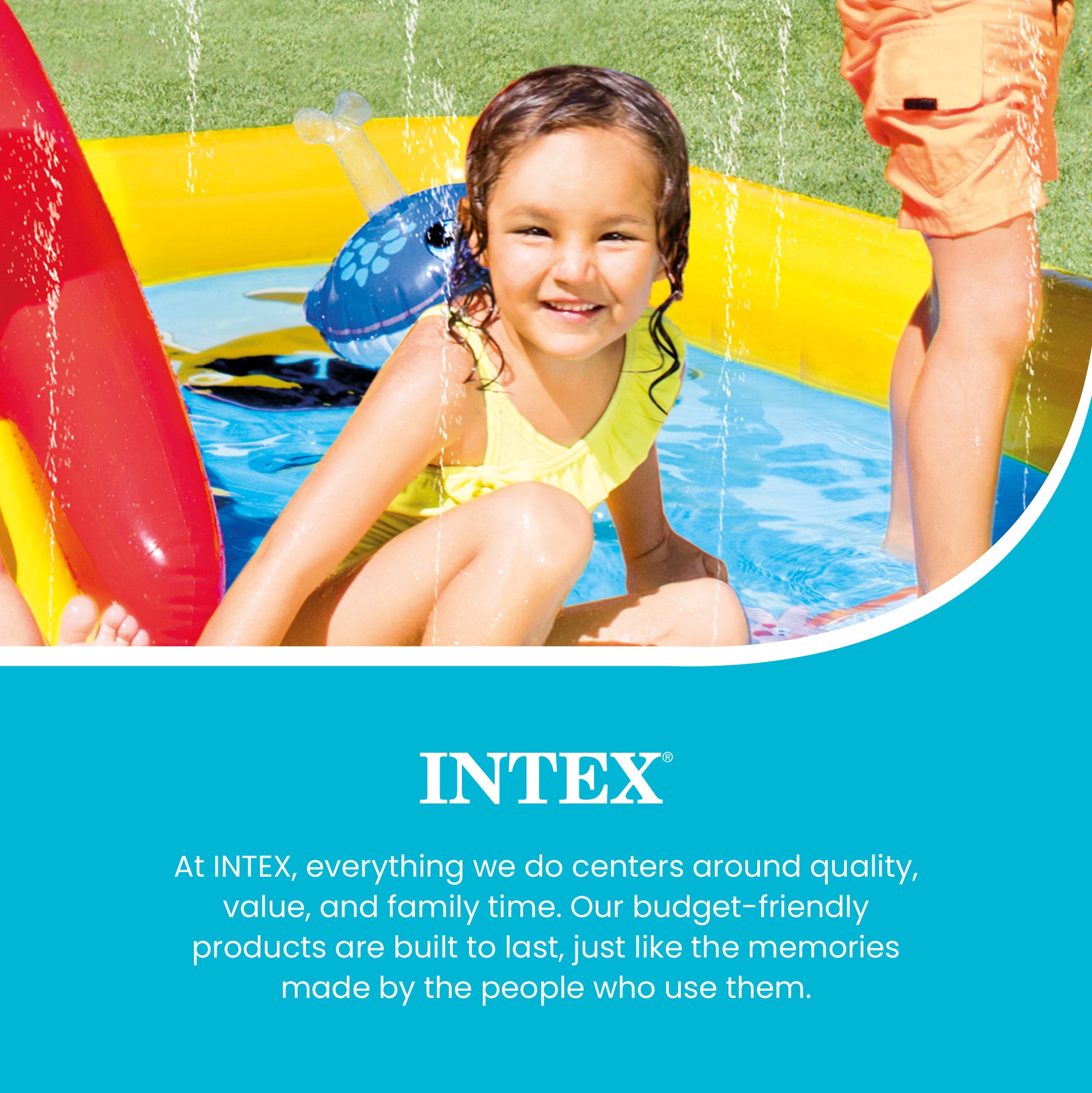 Intex 100"x77" Inflatable Ocean Play Center Backyard Toddler Kiddie Pool & Games