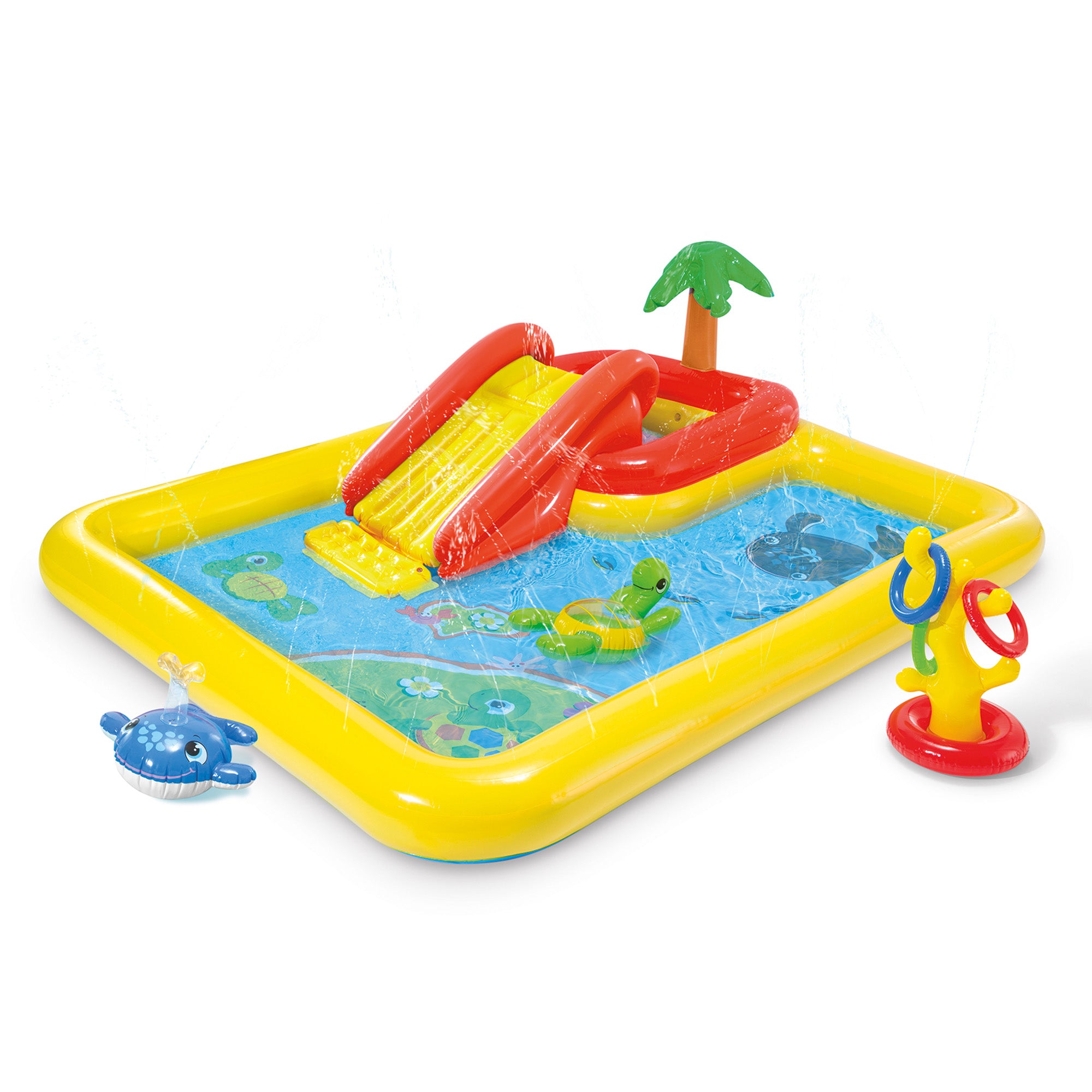 Intex Ocean Play Center Kids Inflatable Wading Pool 57454EP (Open Box) (4 Pack)
