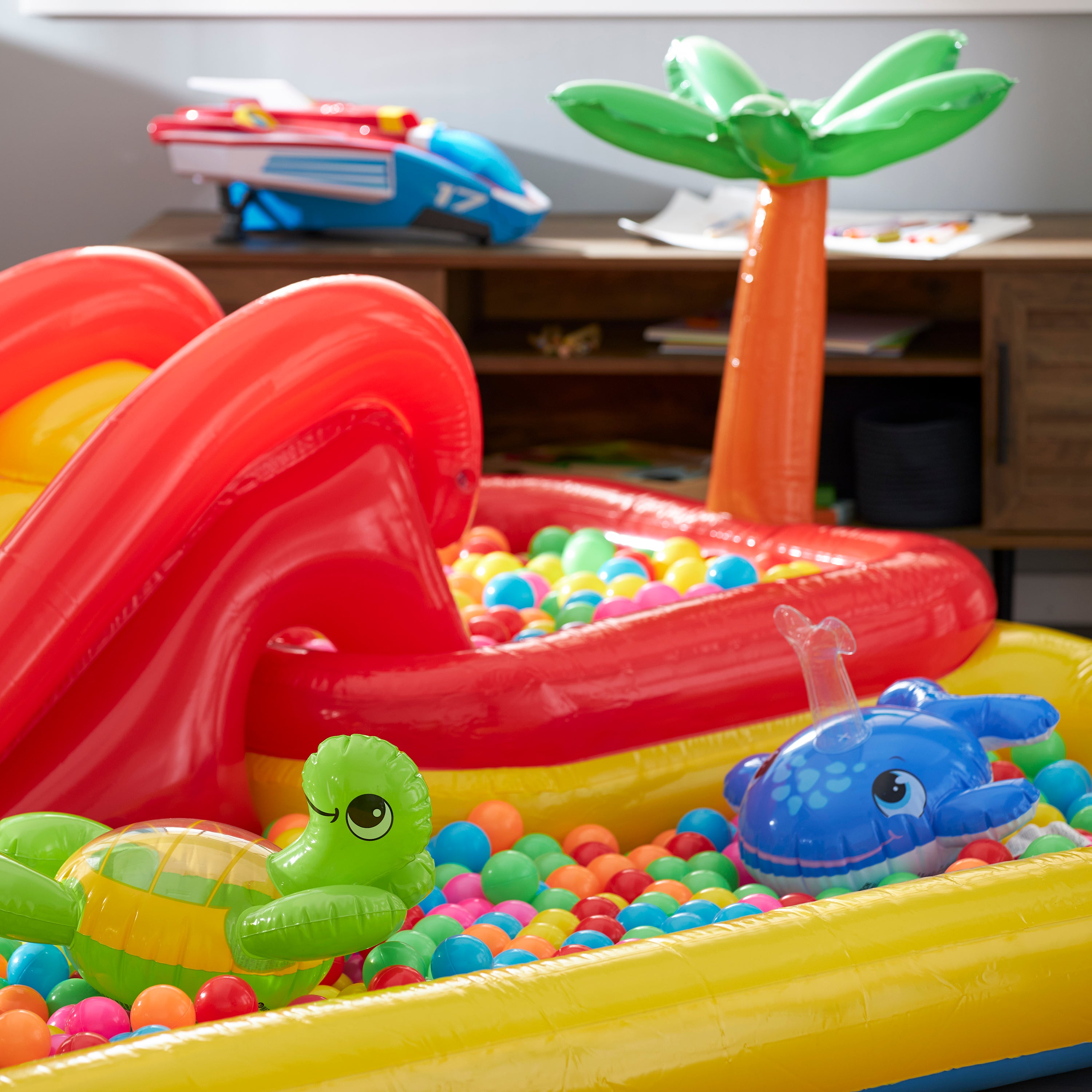 Intex Inflatable Ocean Play Center Pool with Multi-Colored Fun Ballz, 100 Pack - VMInnovations