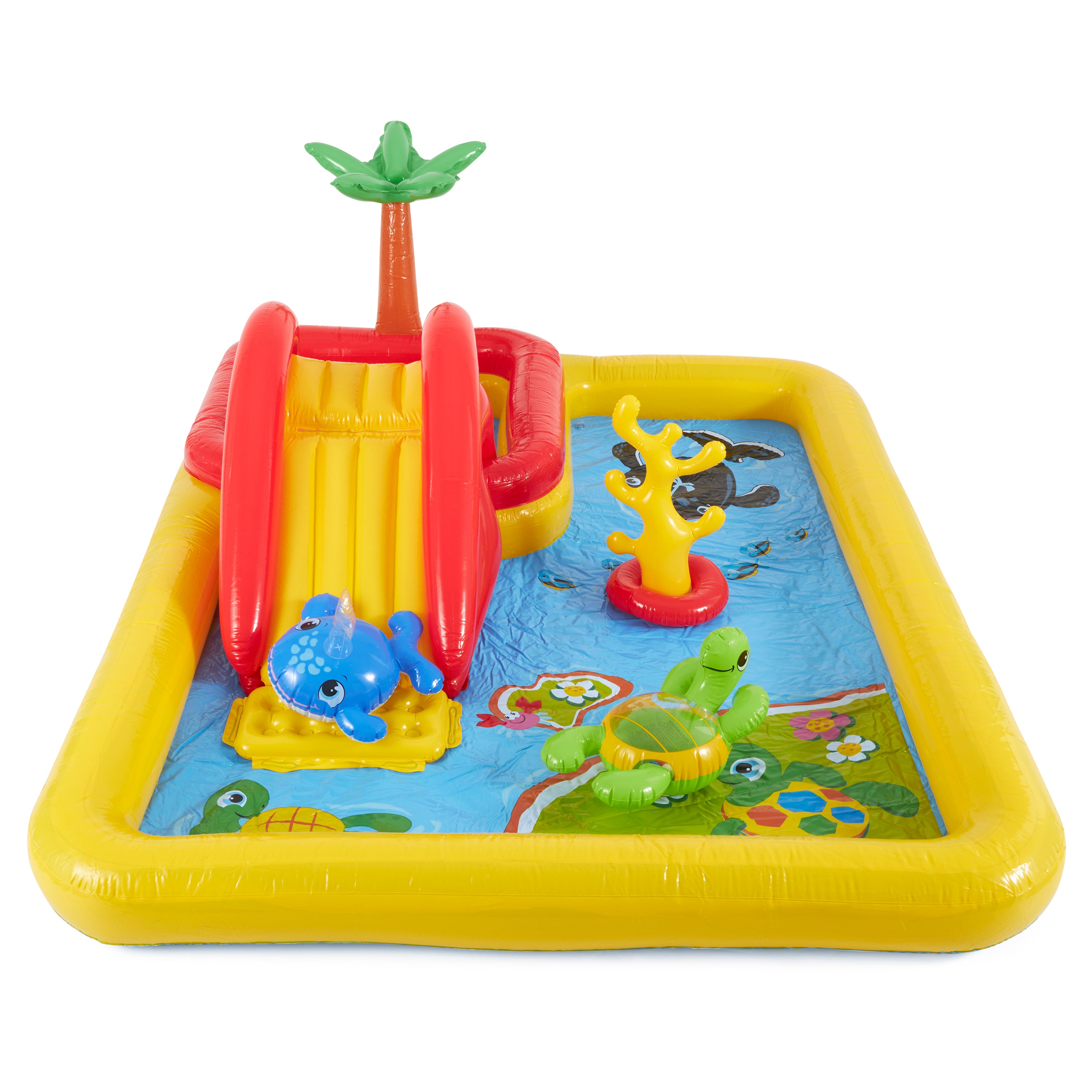 Intex Inflatable Ocean Play Center Pool with Multi-Colored Fun Ballz, 100 Pack - VMInnovations