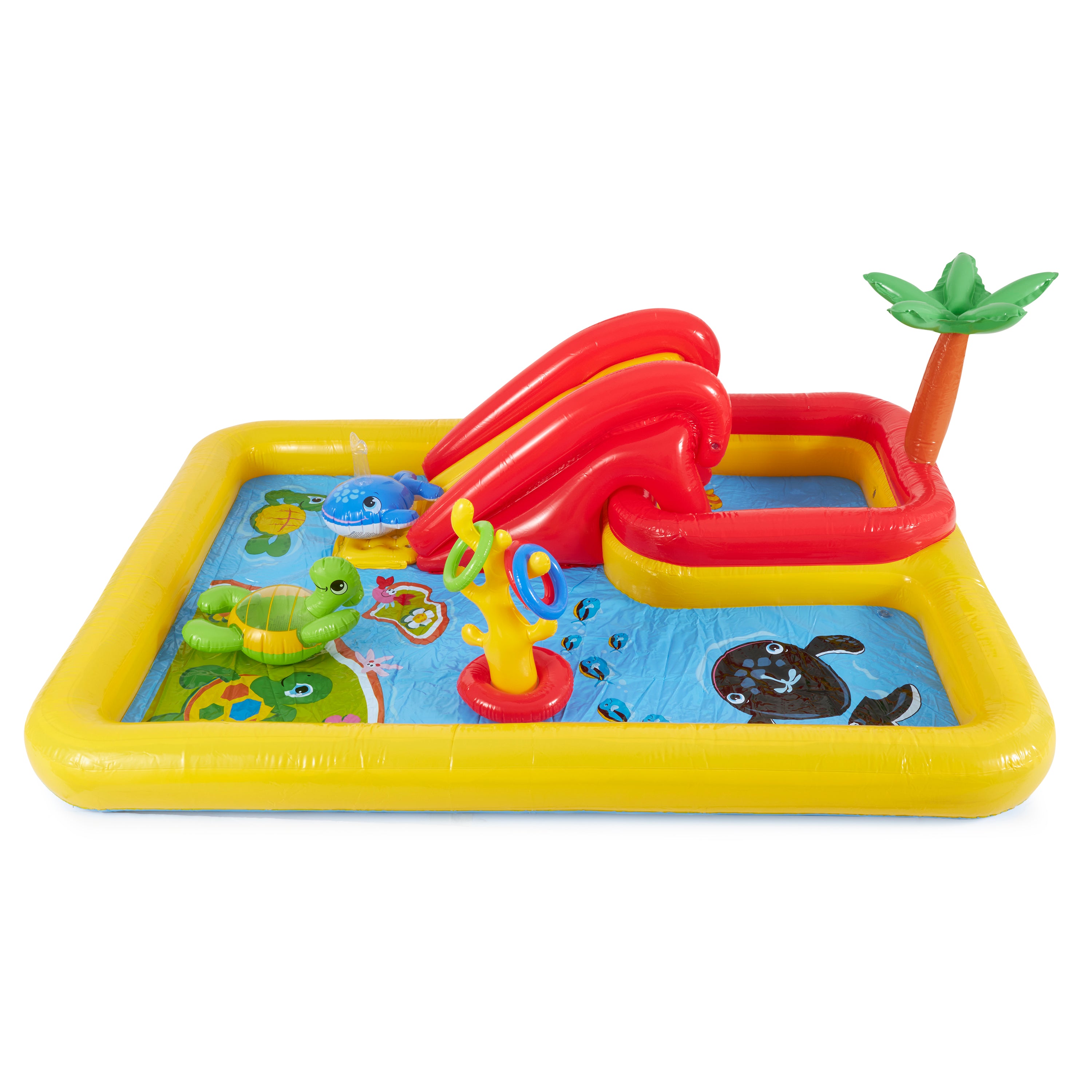 Intex Inflatable Ocean Play Center Pool with Multi-Colored Fun Ballz, 100 Pack - VMInnovations
