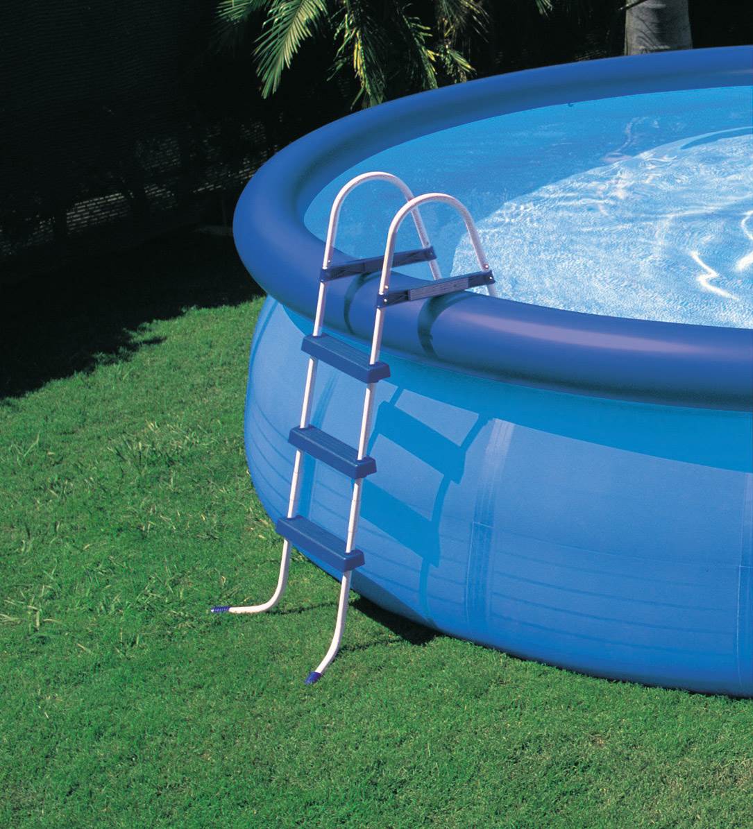 INTEX 36" Above Ground A Frame Swimming Pool Ladder with Barrier (Open Box)
