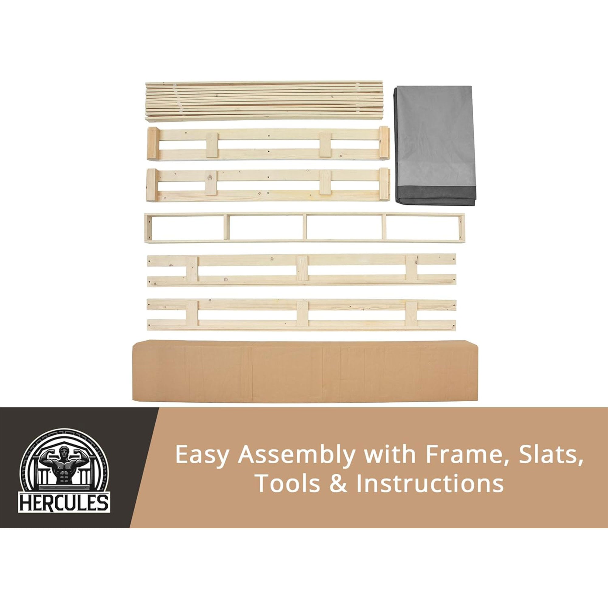 Hercules 8 Inch High Profile Instant Foundation Box Spring Replacement, Full