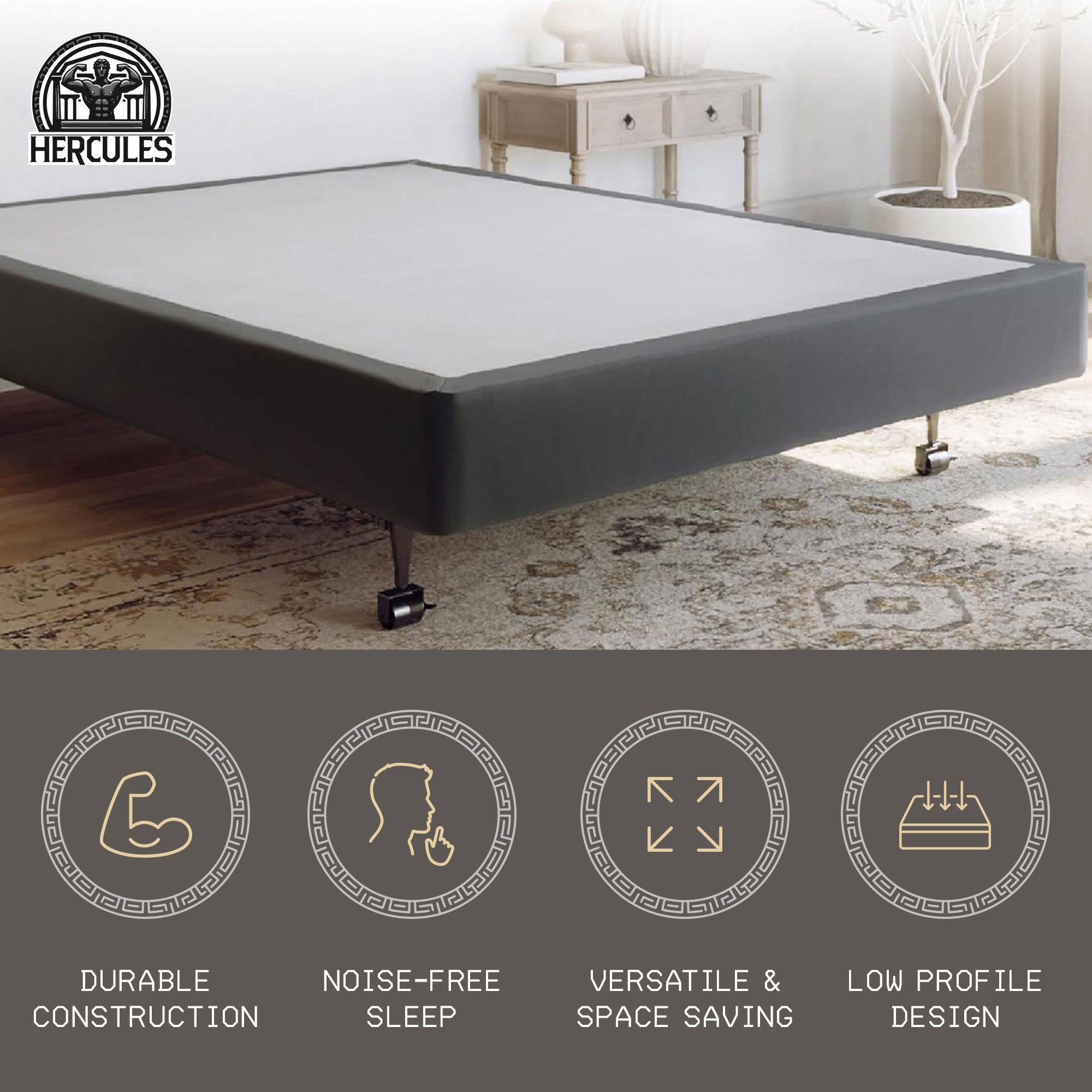Classic Brands Foundation High Profile 8 Inch Wood Box Spring, Full (Open Box)