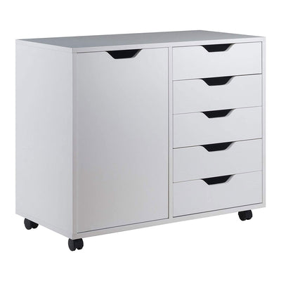 Winsome Halifax Durable Composite Wood Storage and Organization Cabinet, White