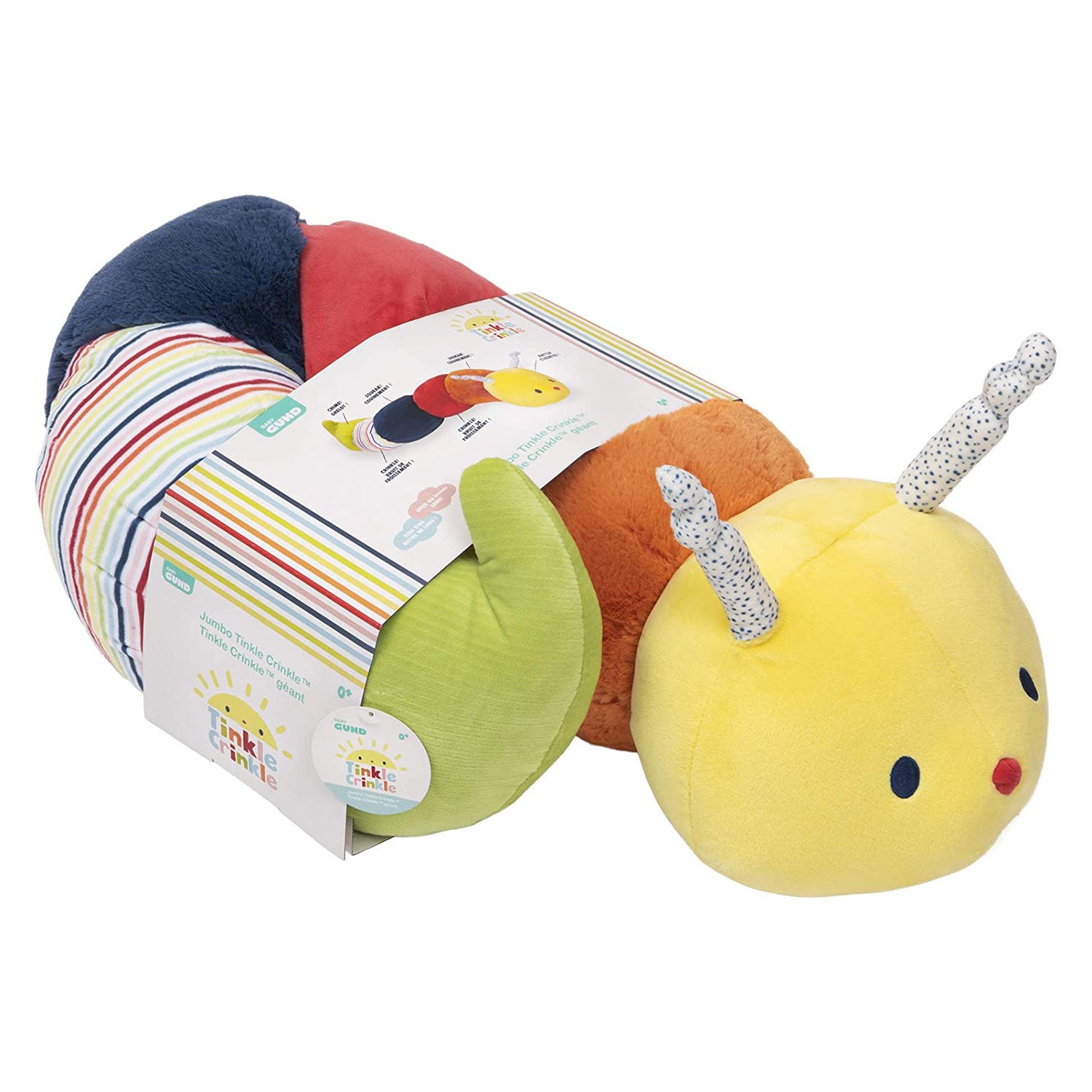 GUND 40 Inch Soft Tinkle Crinkle Jumbo Caterpillar Sensory Stimulating Plush Toy - VMInnovations