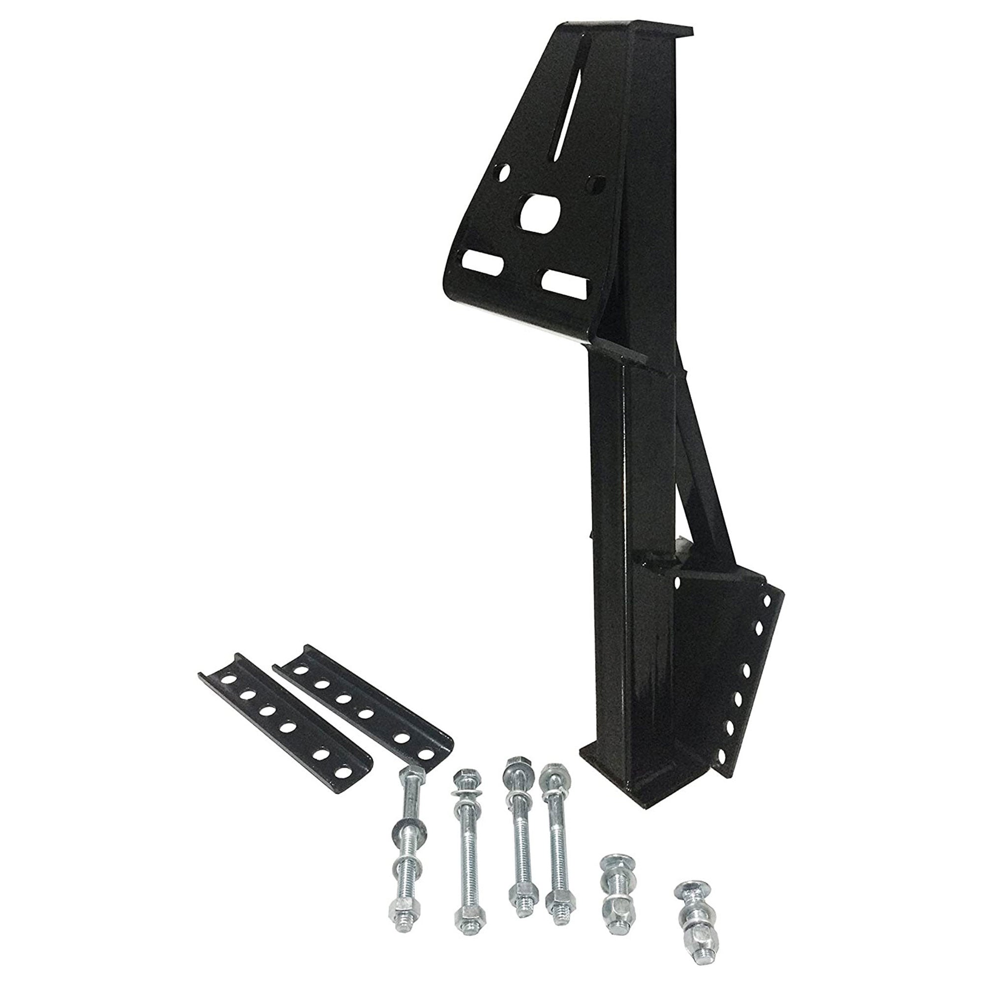 Tow Tuff TTF-08HD Heavy Duty Steel Universal Spare Trailer Tire Carrier, Black - VMInnovations