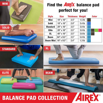 Airex Home Gym Workout Yoga Exercise Foam Balance Pad, Blue (Used)