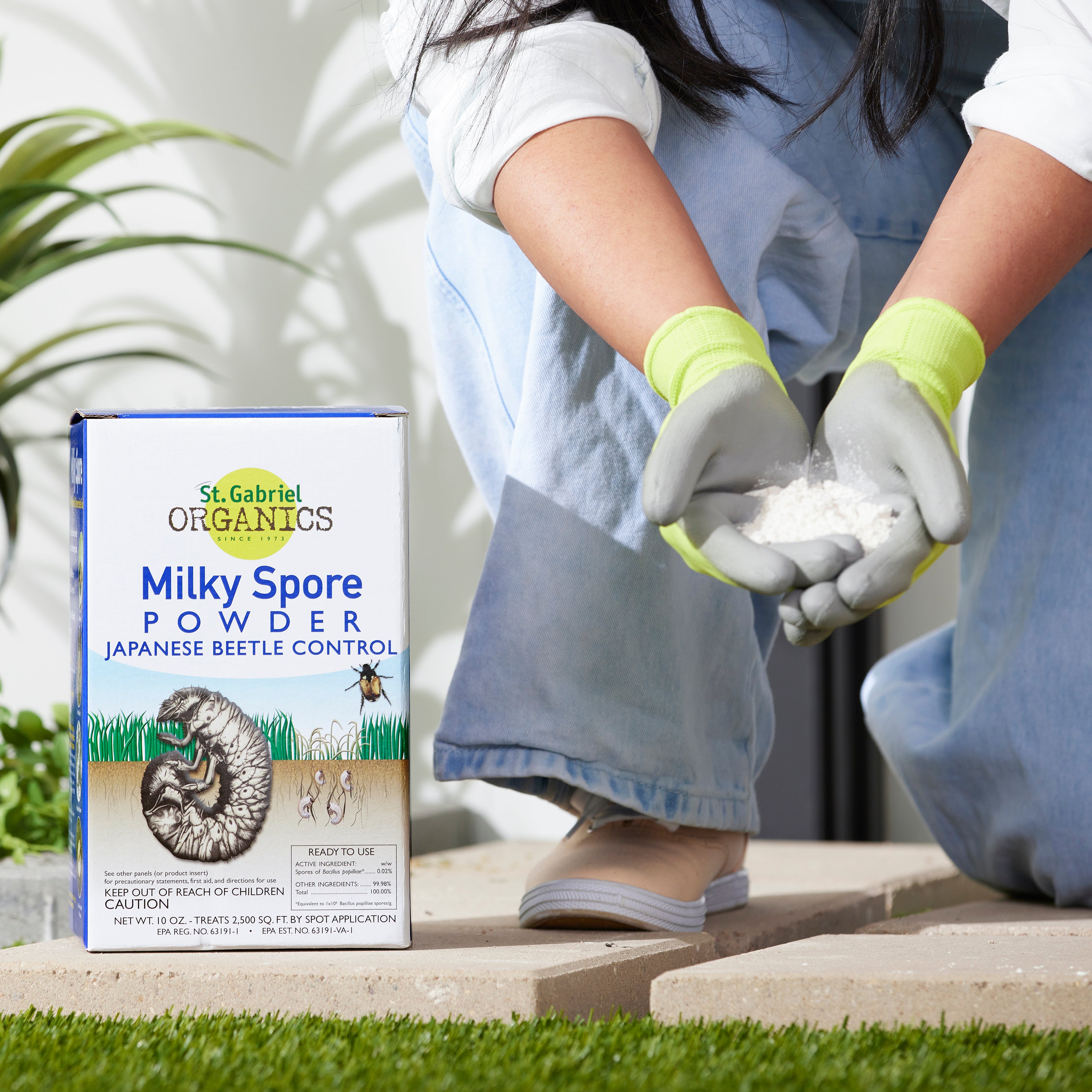 St. Gabriel Organics Milky Spore Powder Japanese Beetle Grub Control, 10 Ounces - VMInnovations