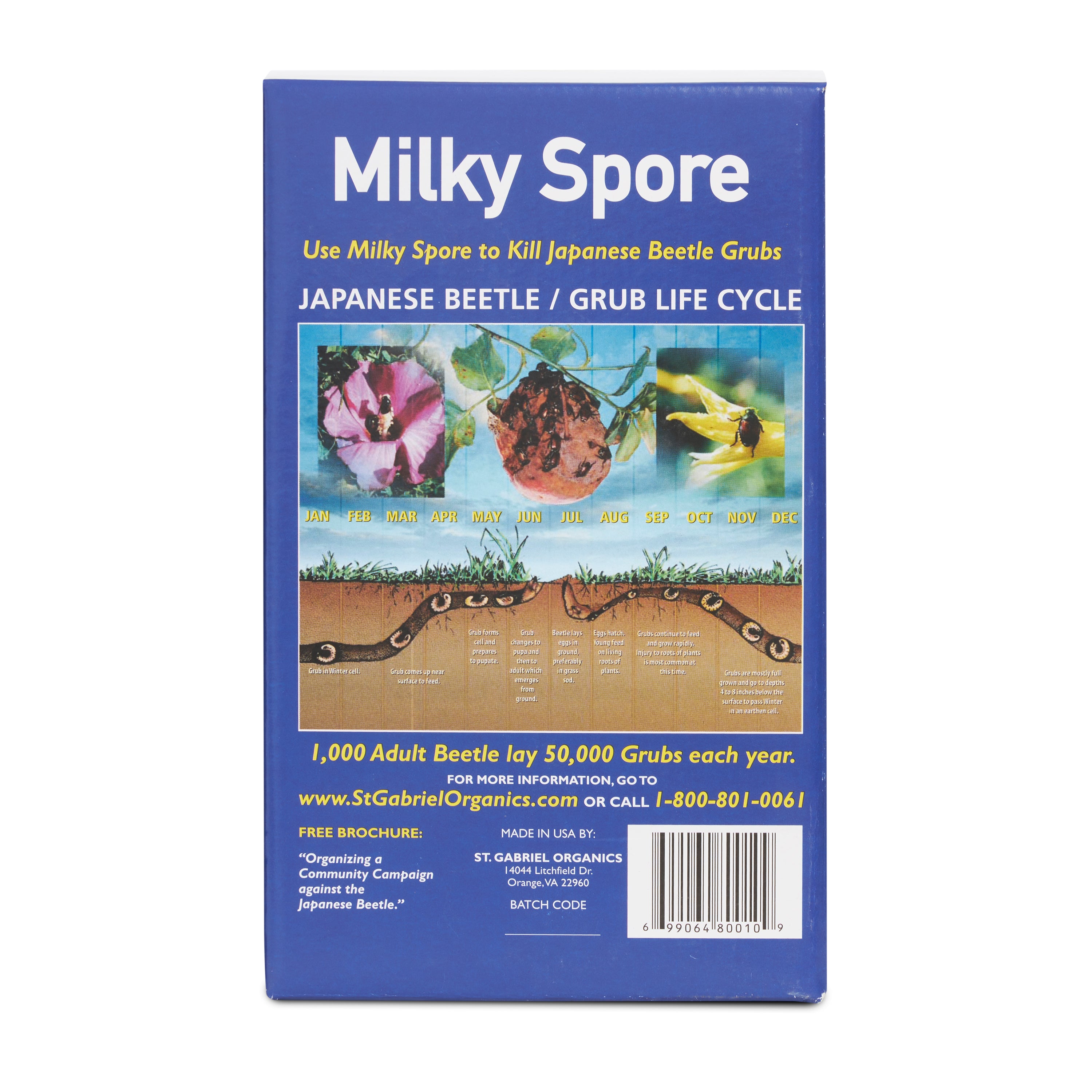 St. Gabriel Organics Milky Spore Powder Japanese Beetle Control, 10oz (Open Box) - VMInnovations