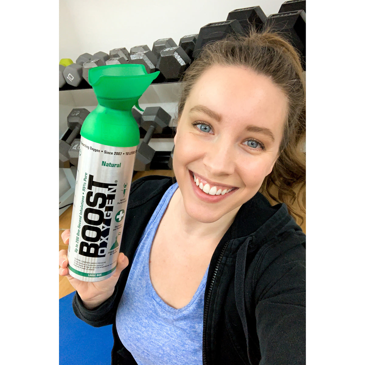 Boost Oxygen 10L Canned Oxygen Bottle, Natural (4 Pack) & 3L Bottle, Peppermint