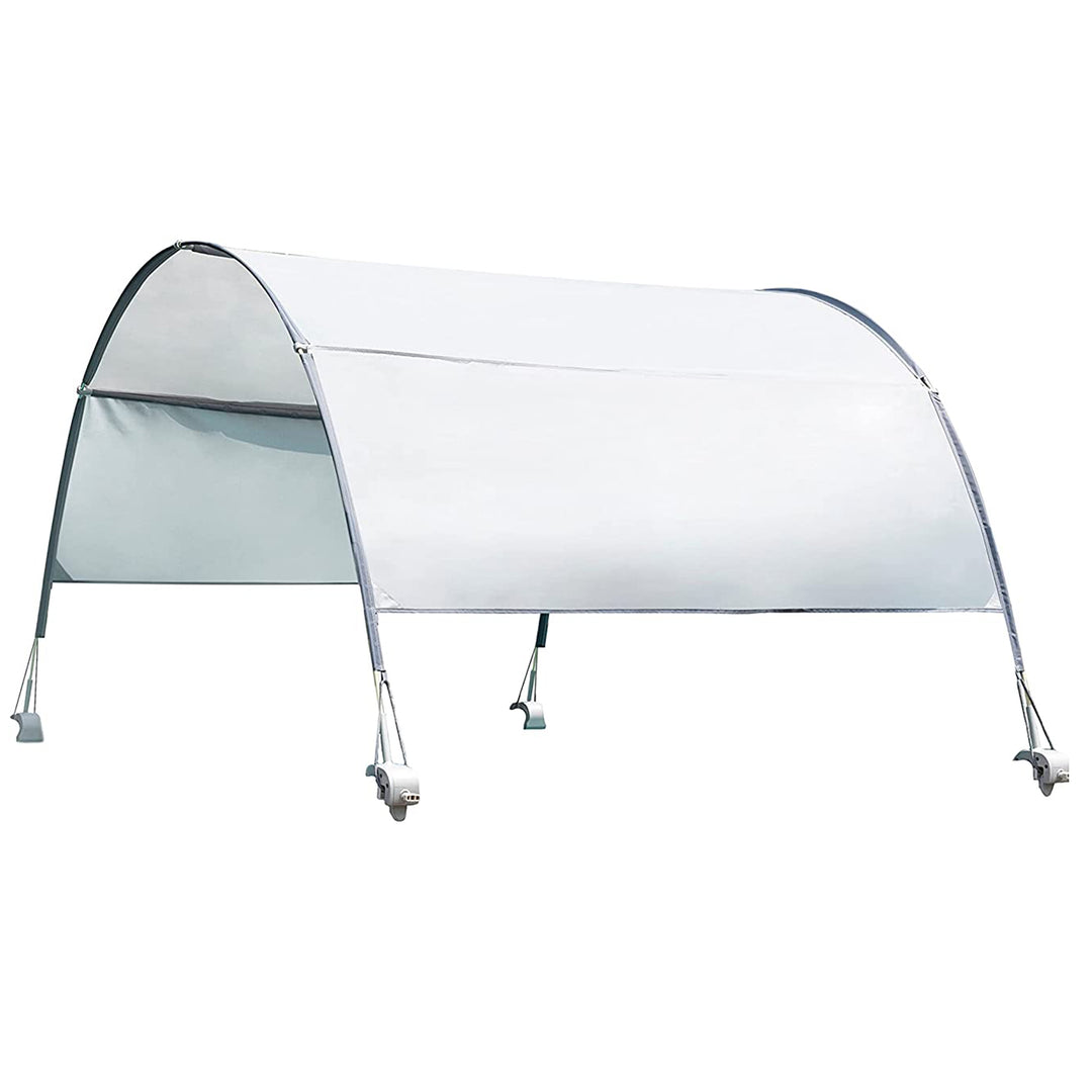 Intex Prism Frame Oval Above Ground Swimming Pool Set with Protective Canopy - VMInnovations