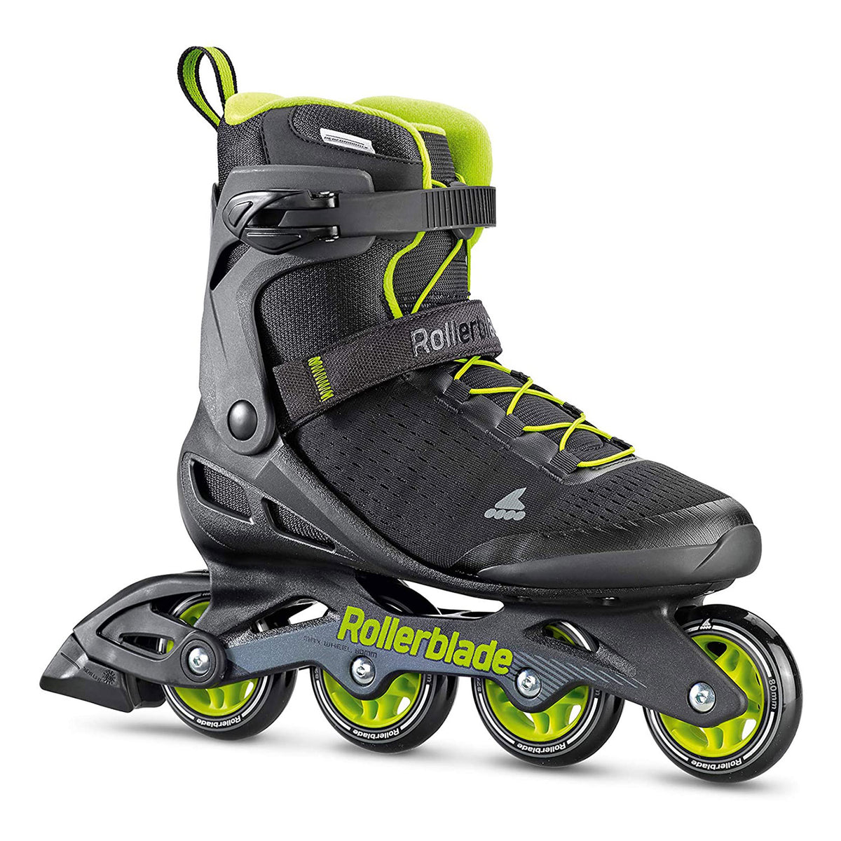 Rollerblade Men's Zetrablade Elite Inline Skates, Size 7, Black/Lime (Open Box)