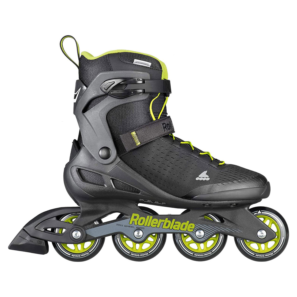 Rollerblade Men's Zetrablade Elite Inline Skates, Size 7, Black/Lime (Open Box)