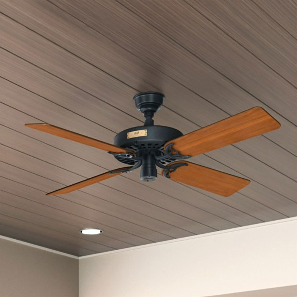 Hunter Fan Company Original Large 52 Inch 3 Speed Outdoor Ceiling Fan, Black