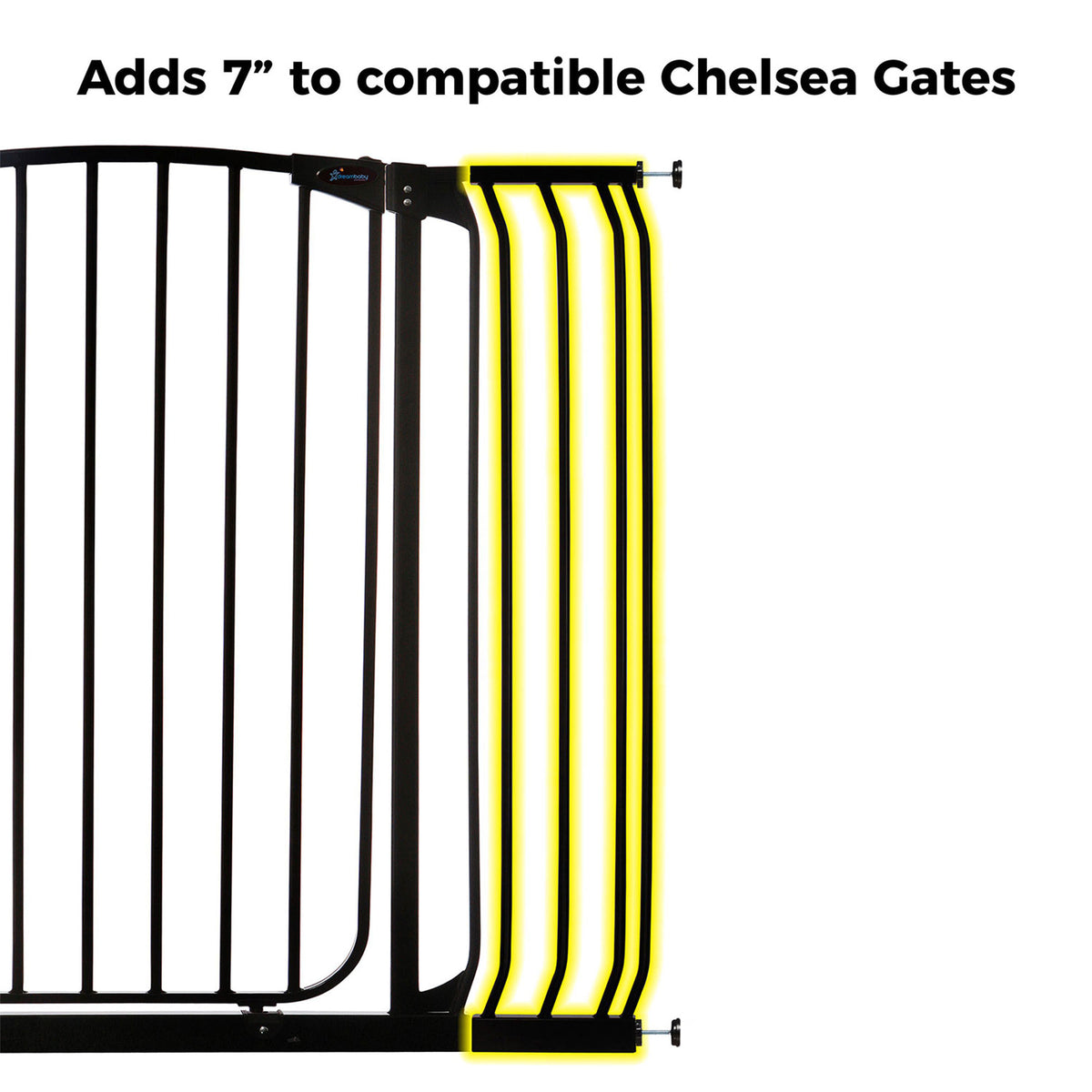 Dreambaby F193B Chelsea 7 Inch Wide Baby and Pet Safety Gate Extension, Black - VMInnovations
