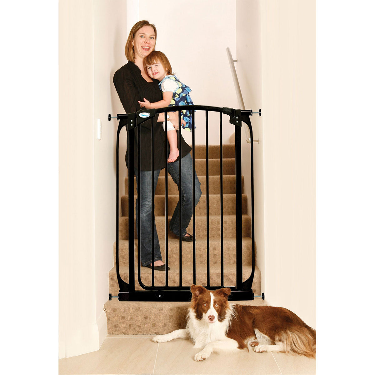 Dreambaby L782B Chelsea 28 to 42.5 Inch Auto-Close Baby Pet Safety Gate, Black - VMInnovations
