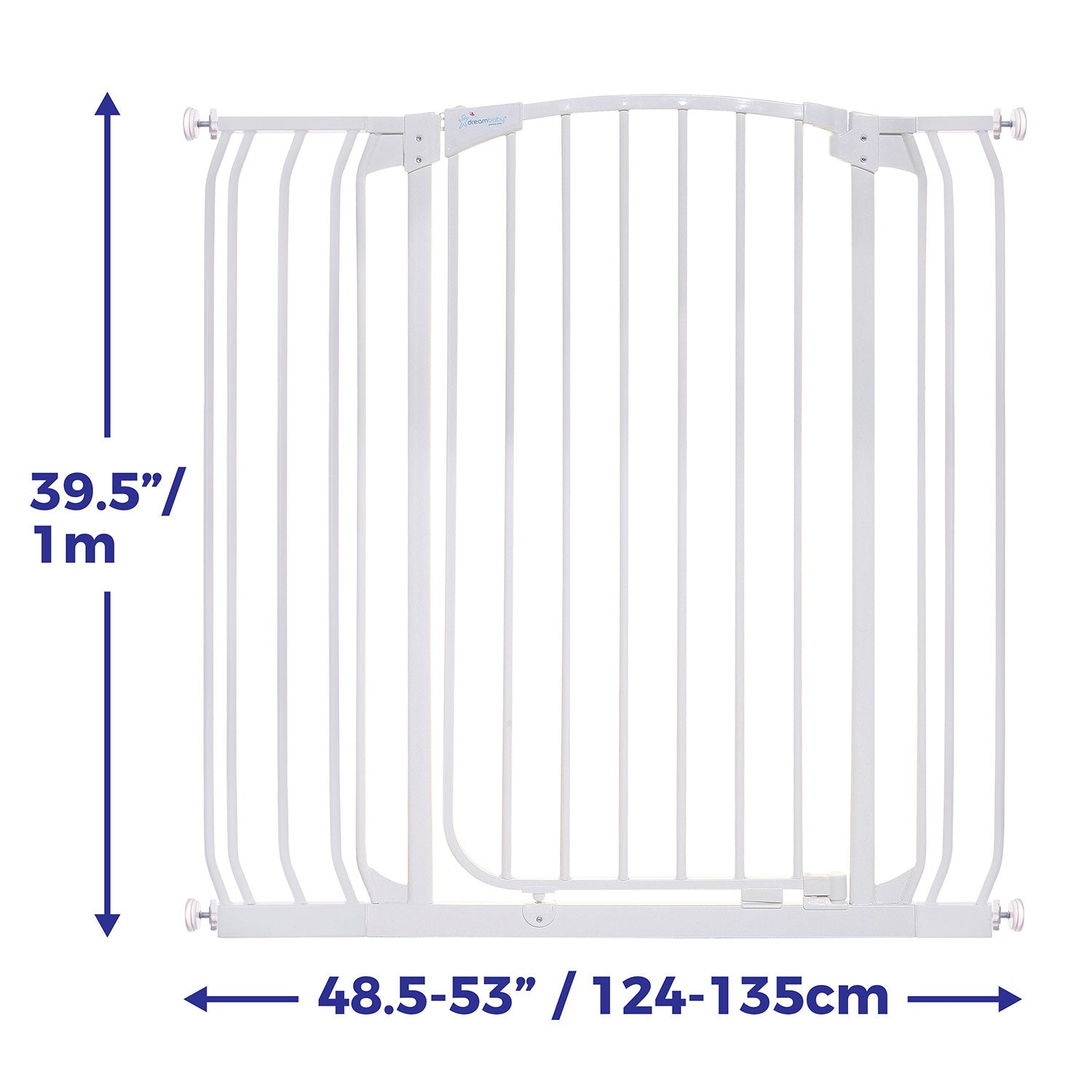 Dreambaby L782W Chelsea 28 to 42.5 Inch Auto-Close Baby Pet Safety Gate, White