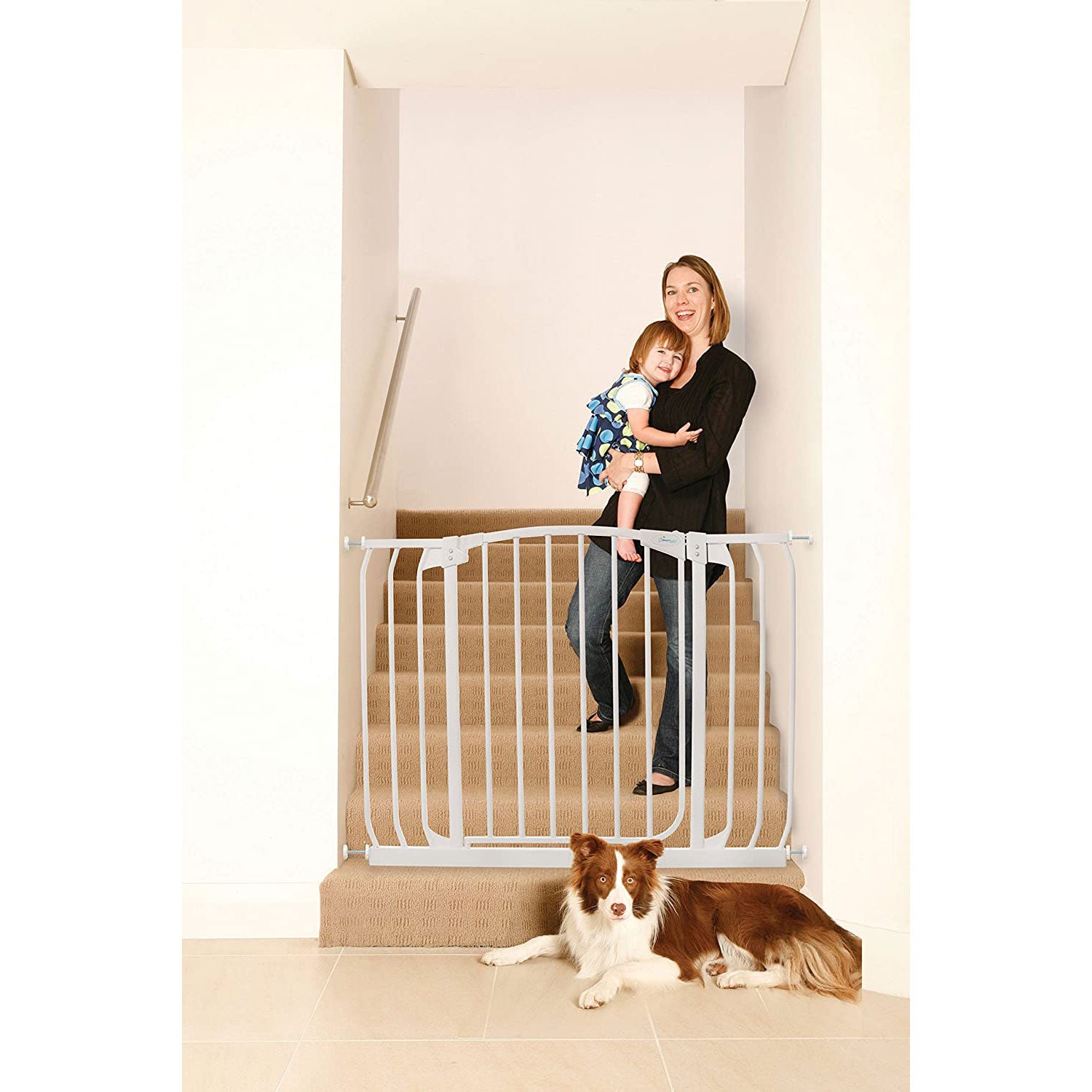 Dreambaby L790W Chelsea 38 to 53 Inch Auto-Close Baby Pet Safety Gate, White