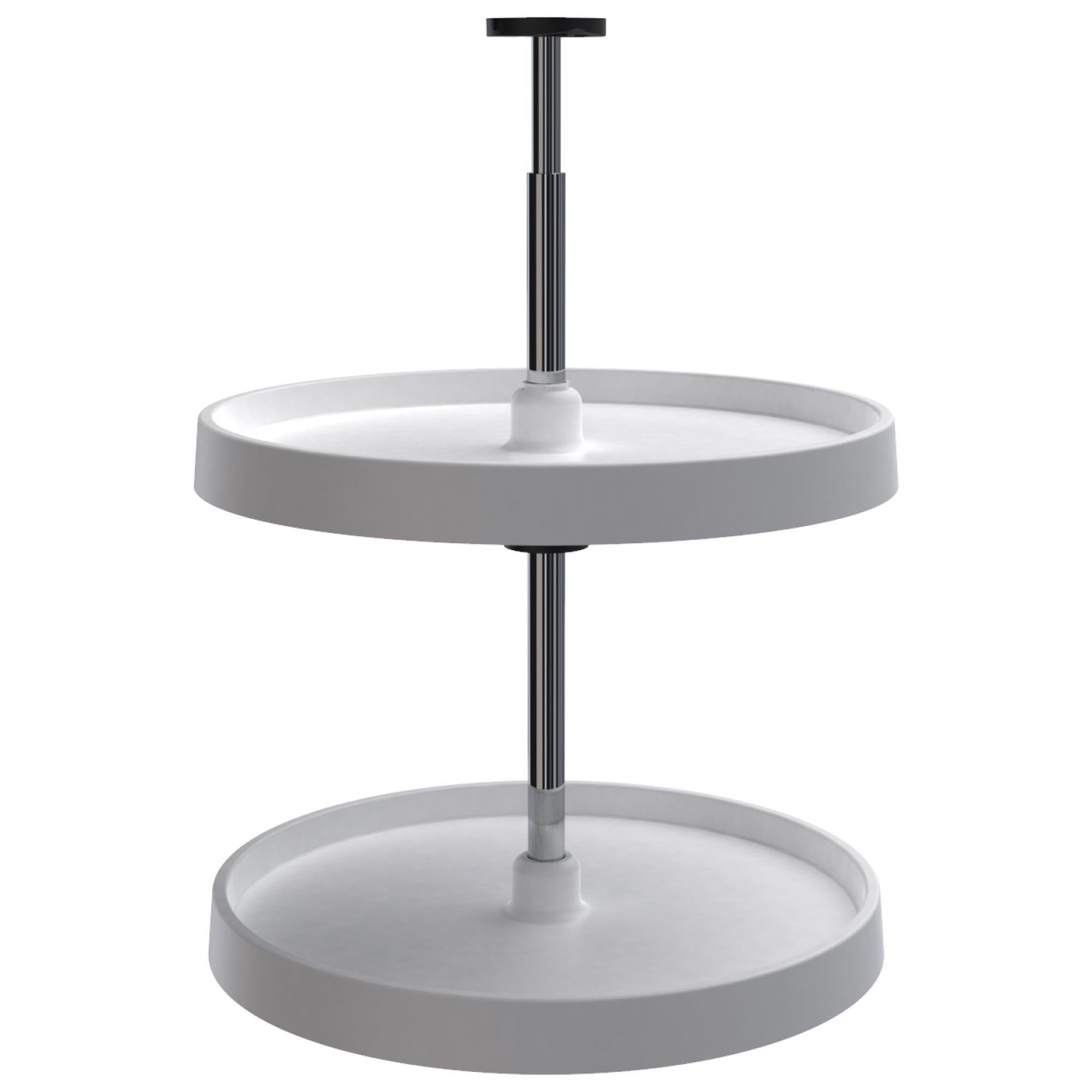 Rev-A-Shelf 18'' Full-Circle Polymer 2-Shelf Lazy Susan, White, 3072-18-11-52