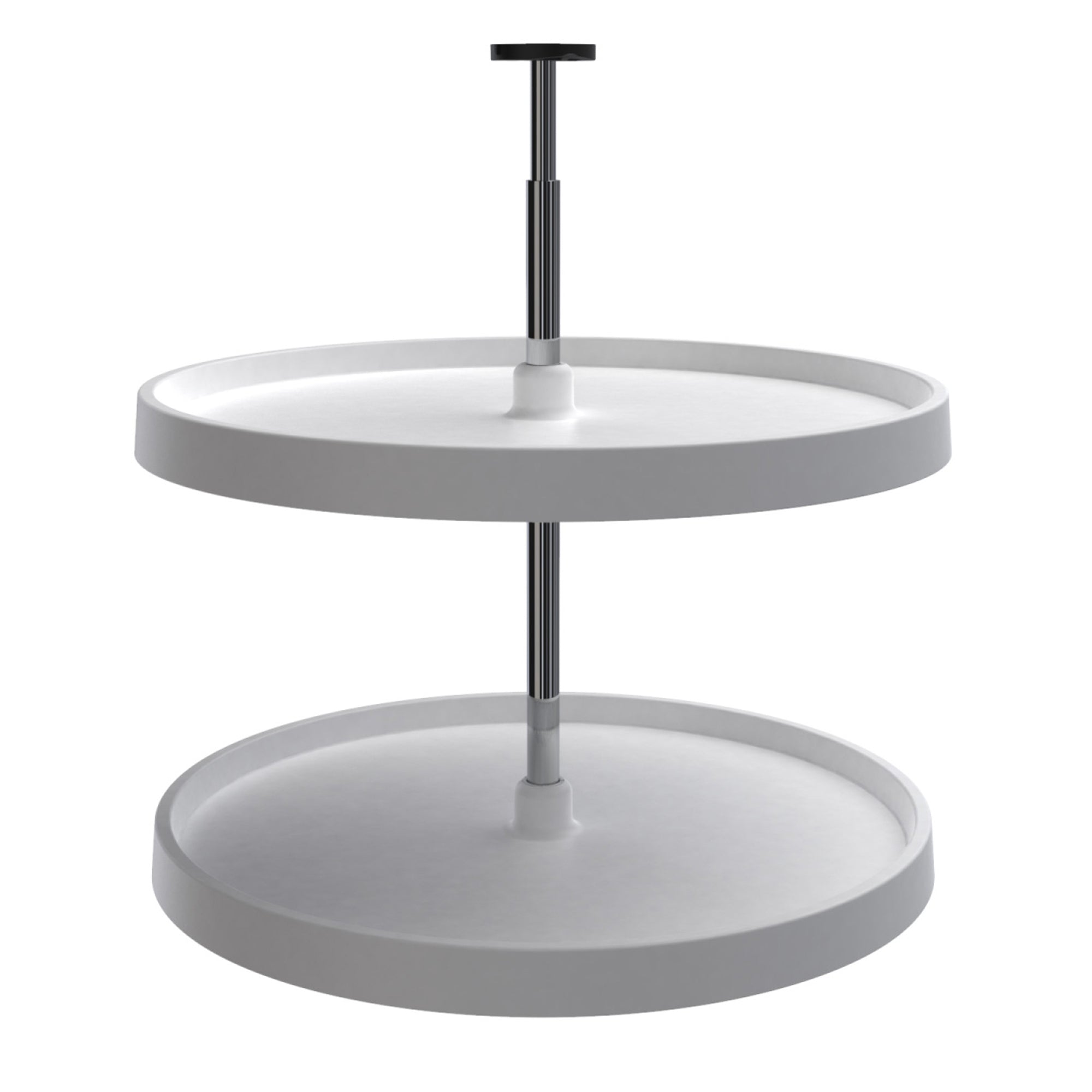 Rev-A-Shelf 28'' Lazy Susan Full-Circle Polymer 2-Shelf, White, 3072-28-11-52 - VMInnovations