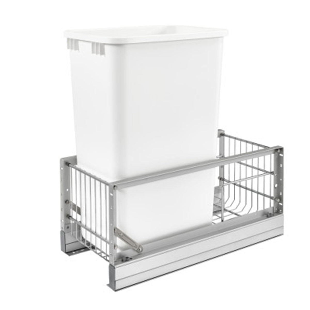 Rev-A-Shelf Single Pullout 50 qt. Kitchen Trash Can w/ Soft-Close, 5349-1550DM-1 - VMInnovations