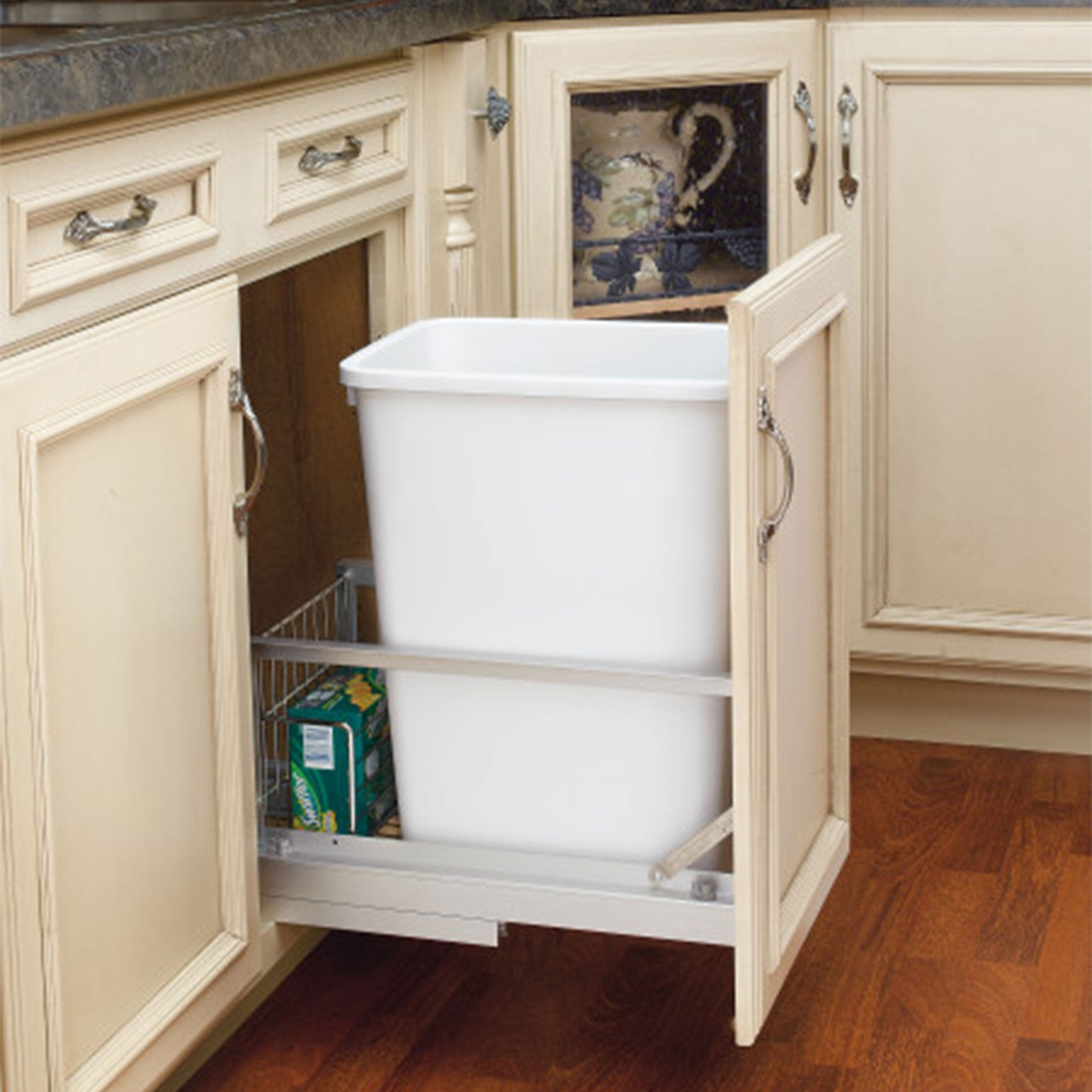 Rev-A-Shelf Reduced Depth Pullout 35 qt. Trash Can w/ Soft-Close, 5349-15DM18-1 - VMInnovations