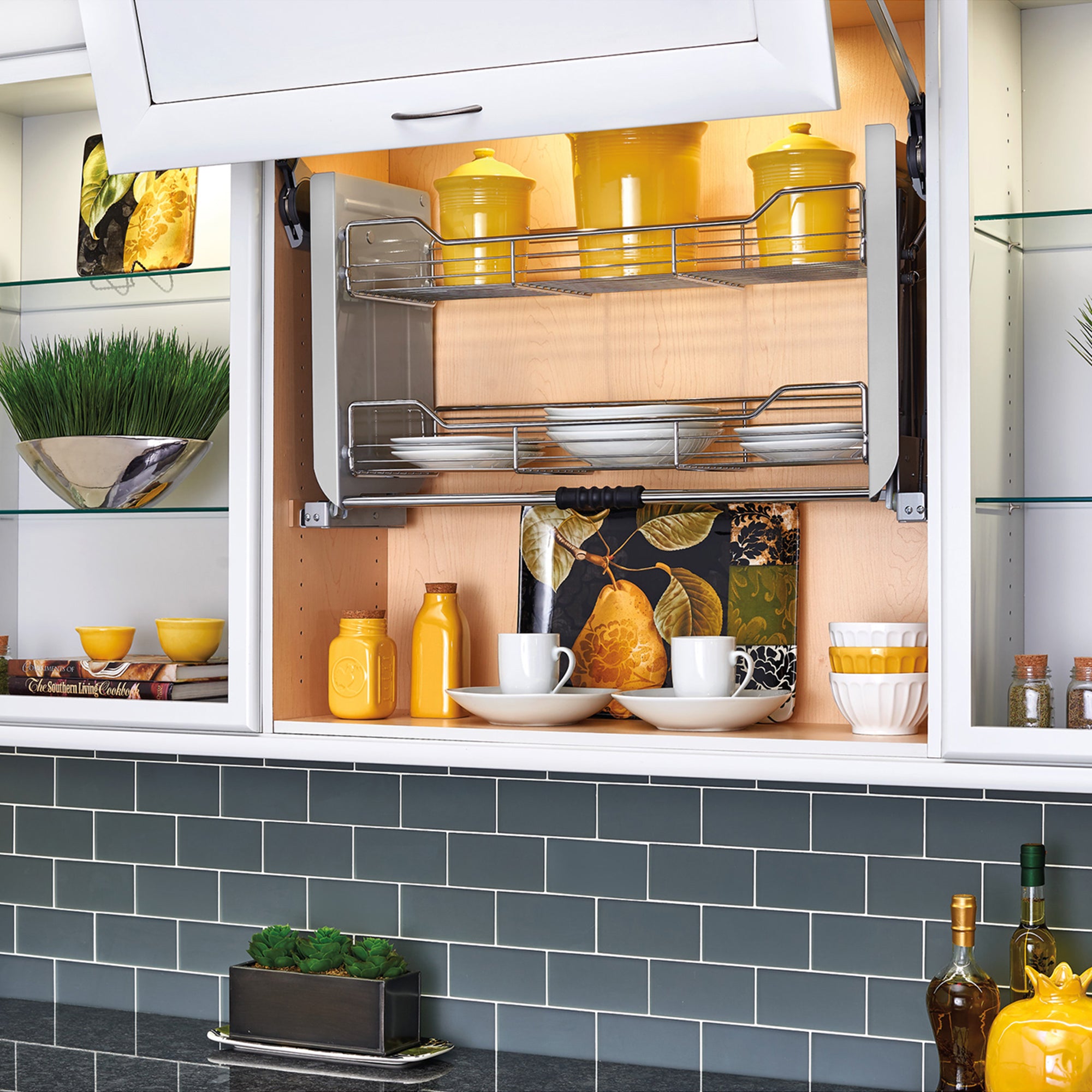Rev-A-Shelf 36" Kitchen Pulldown Wall Cabinet Shelf System, Chrome, 5PD-36CRN - VMInnovations