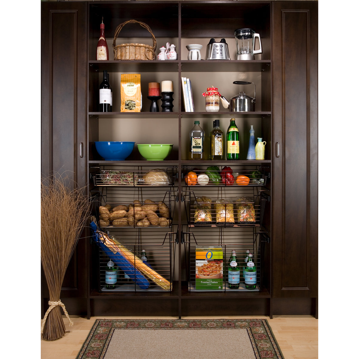 Rev-A-Shelf Sidelines CBSL-181410BZ-3 18" Pullout Closet Storage Basket, Bronze