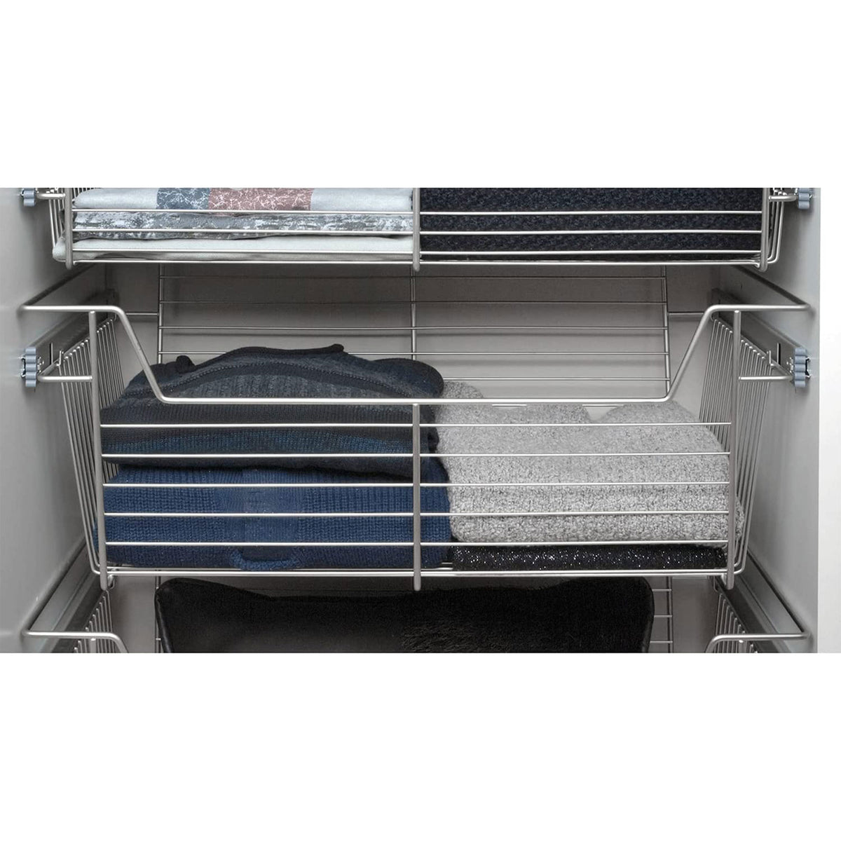 Rev-A-Shelf Sidelines CBSL-301410CR-3 30" Chrome Pullout Closet Storage Basket
