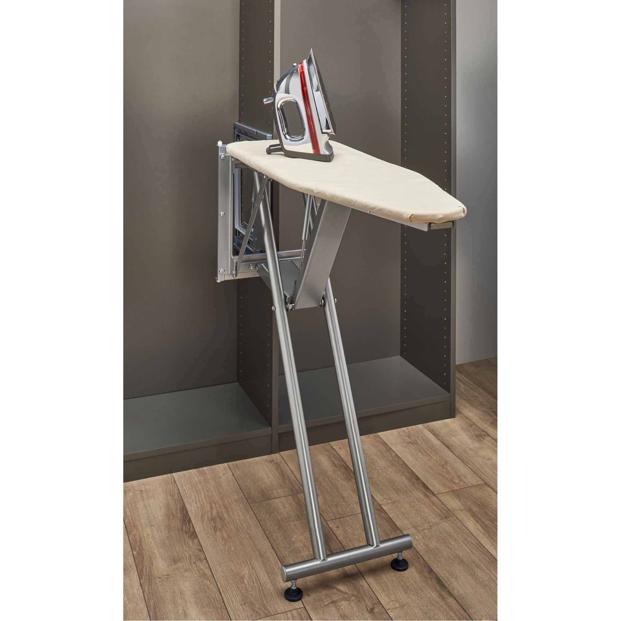 Rev-A-Shelf Sidelines Premiere Pop Up Ironing Board w/ Soft-close, CPUIBSL-14-SM - VMInnovations