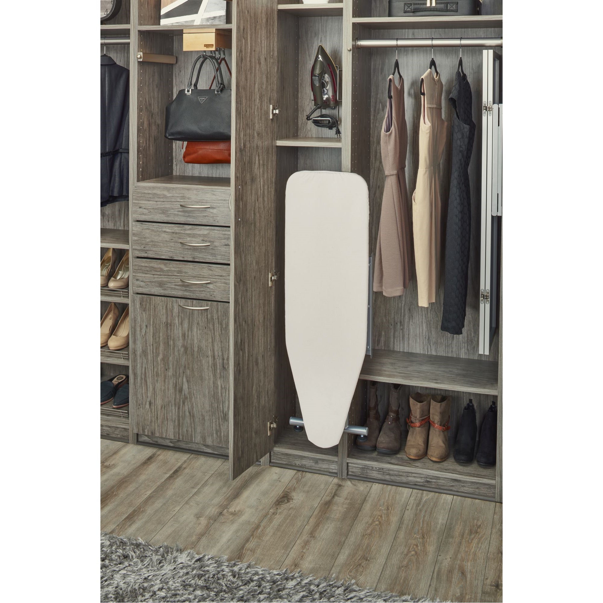 Rev-A-Shelf Sidelines Premiere Pop Up Ironing Board w/ Soft-close, CPUIBSL-14-SM - VMInnovations