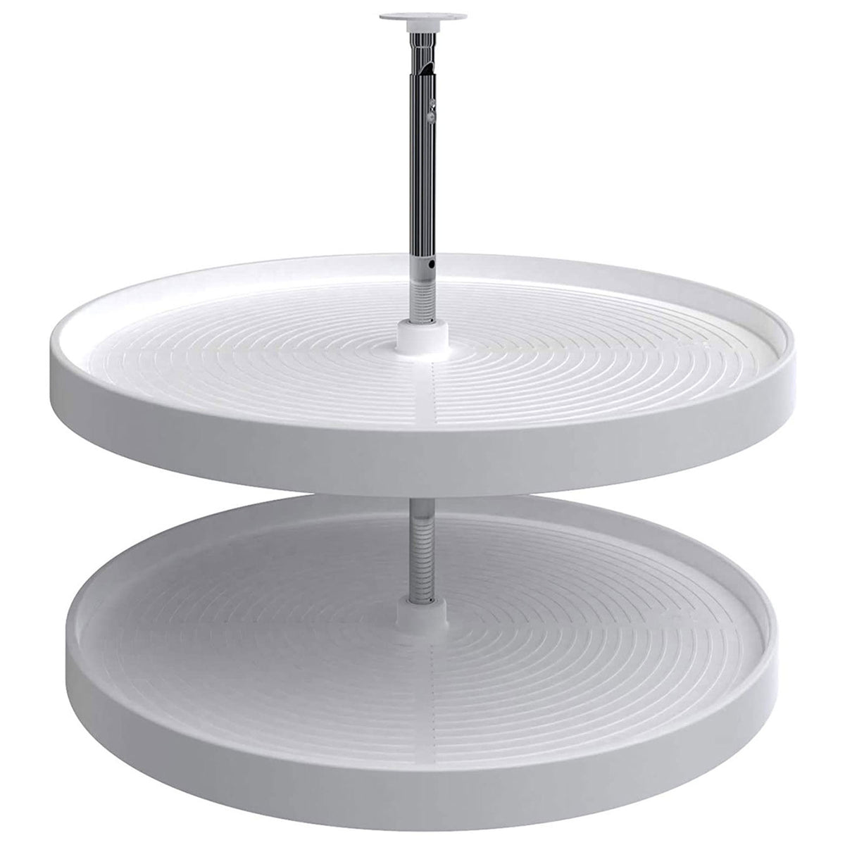Rev-A-Shelf 32'' Lazy Susan Full-Circle Polymer Two-Shelf, White, 2062-32-11-1 - VMInnovations