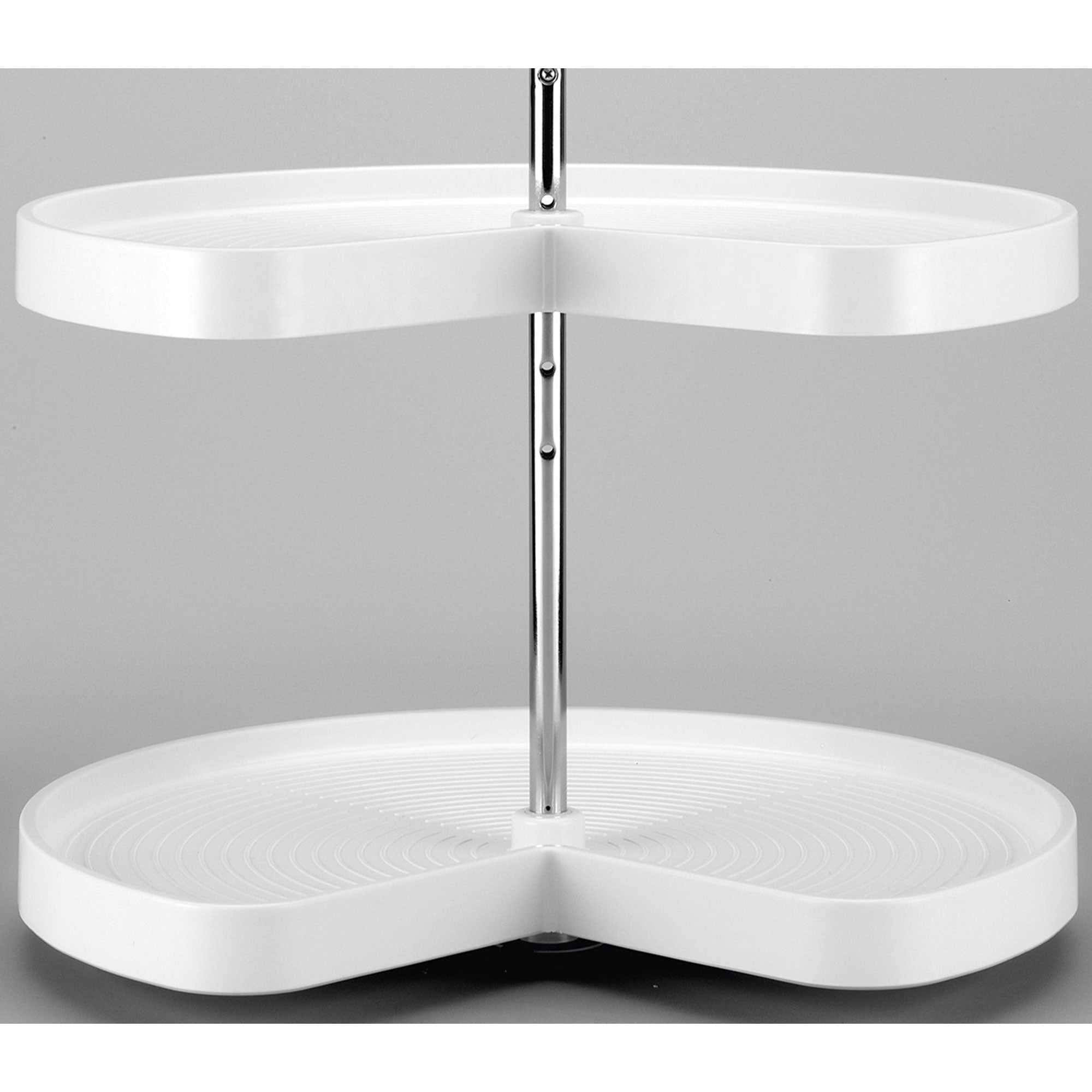 Rev-A-Shelf LD-2472-32-11-1 32" Polymer Kidney Shape 2-Shelf Lazy Susan, White
