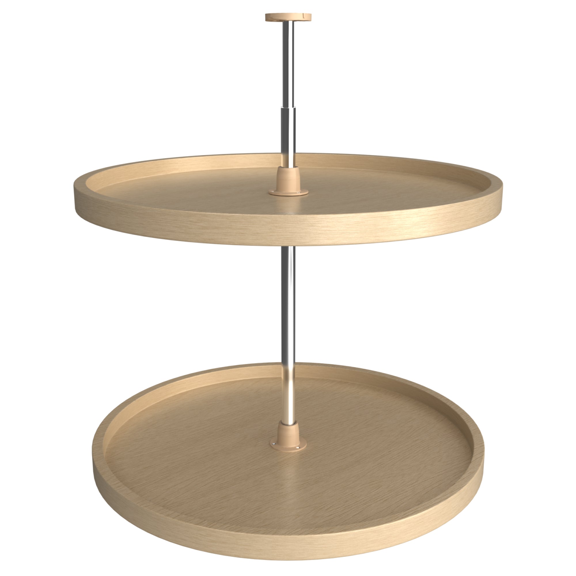 Rev-A-Shelf 28" Lazy Susan Polymer Full Circle 2-Tier, Brown, 4BW-062-28-1 - VMInnovations