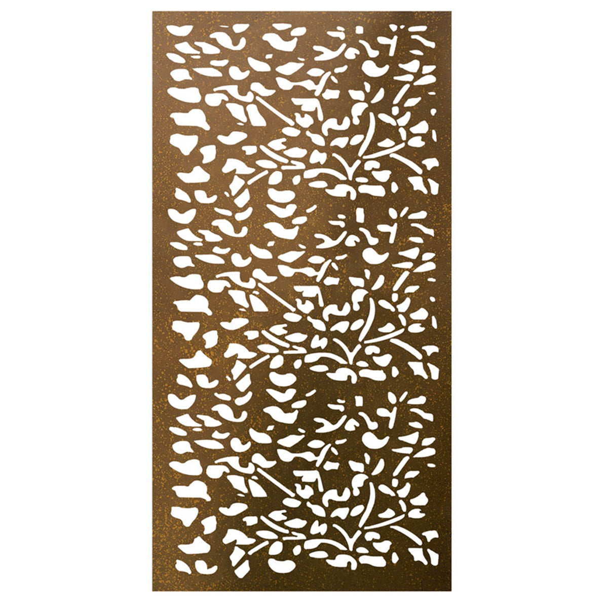 Stratco 6 x 3 Foot Steel Privacy Screen Wall Art Panel, Flora Design, Set of 2 (Refurbished)