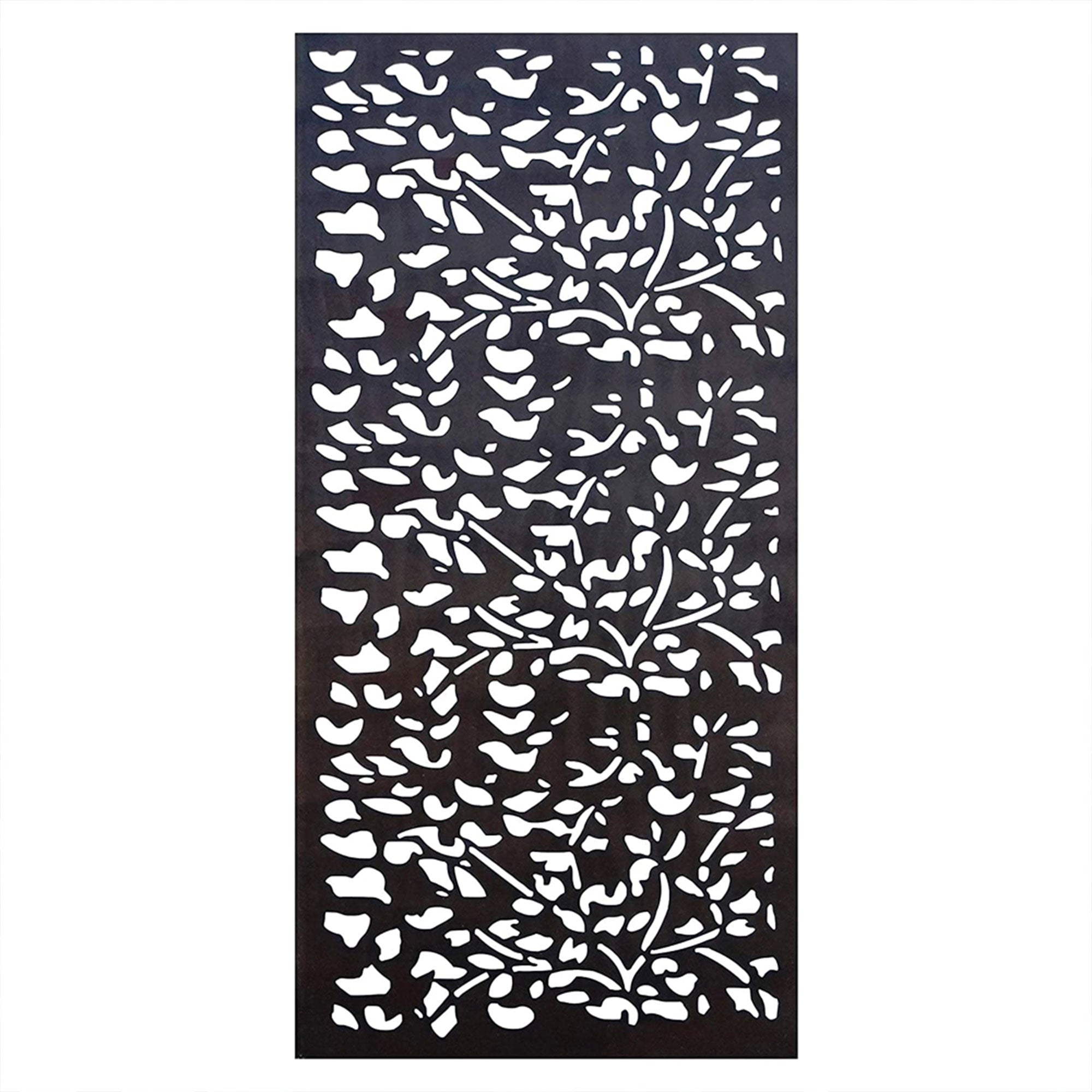 Stratco 6 x 3 Foot Steel Privacy Screen Wall Art Panel, Flora Design, Single
