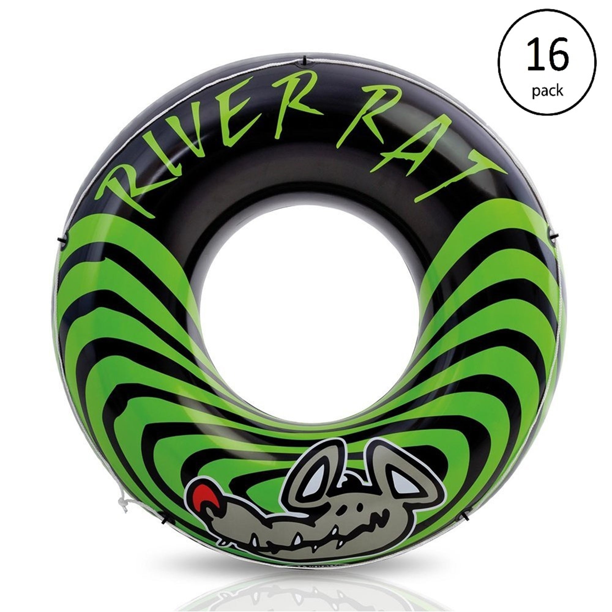 Intex 68209E River Rat Inflatable 48 Inch Lake Towable Floating Tube (16 Pack) - VMInnovations