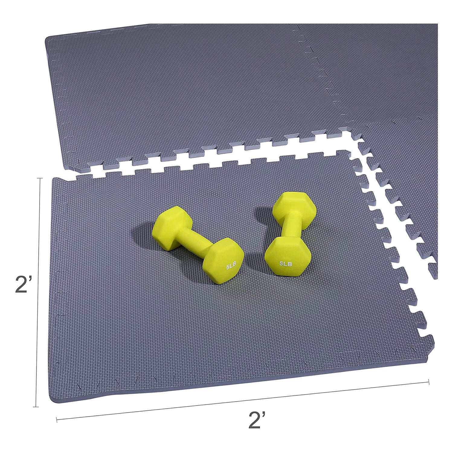 Everyday Essentials Home Gym 100 lb Barbell Lifting Set and Floor Exercise Mat