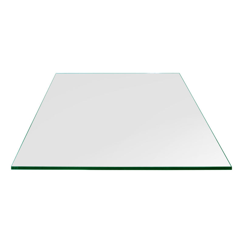 Dulles Glass 24 Inch Square Flat Polish Edge 1/4 Inch Tempered Glass Table Top