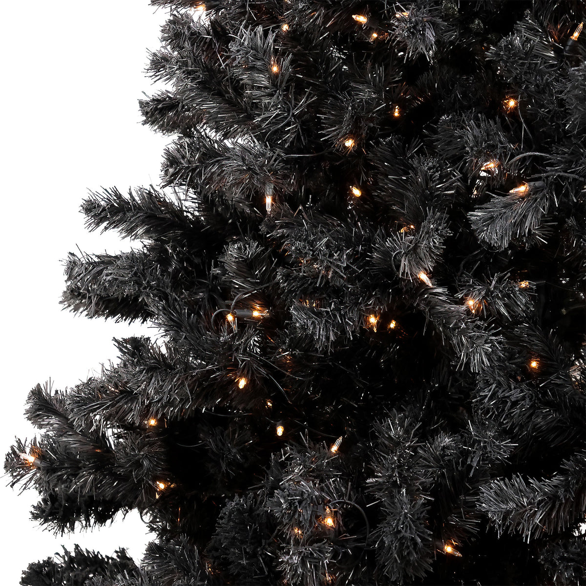 National Tree Company 7.5 Foot Prelit Full Body Artificial Christmas Tree, Black