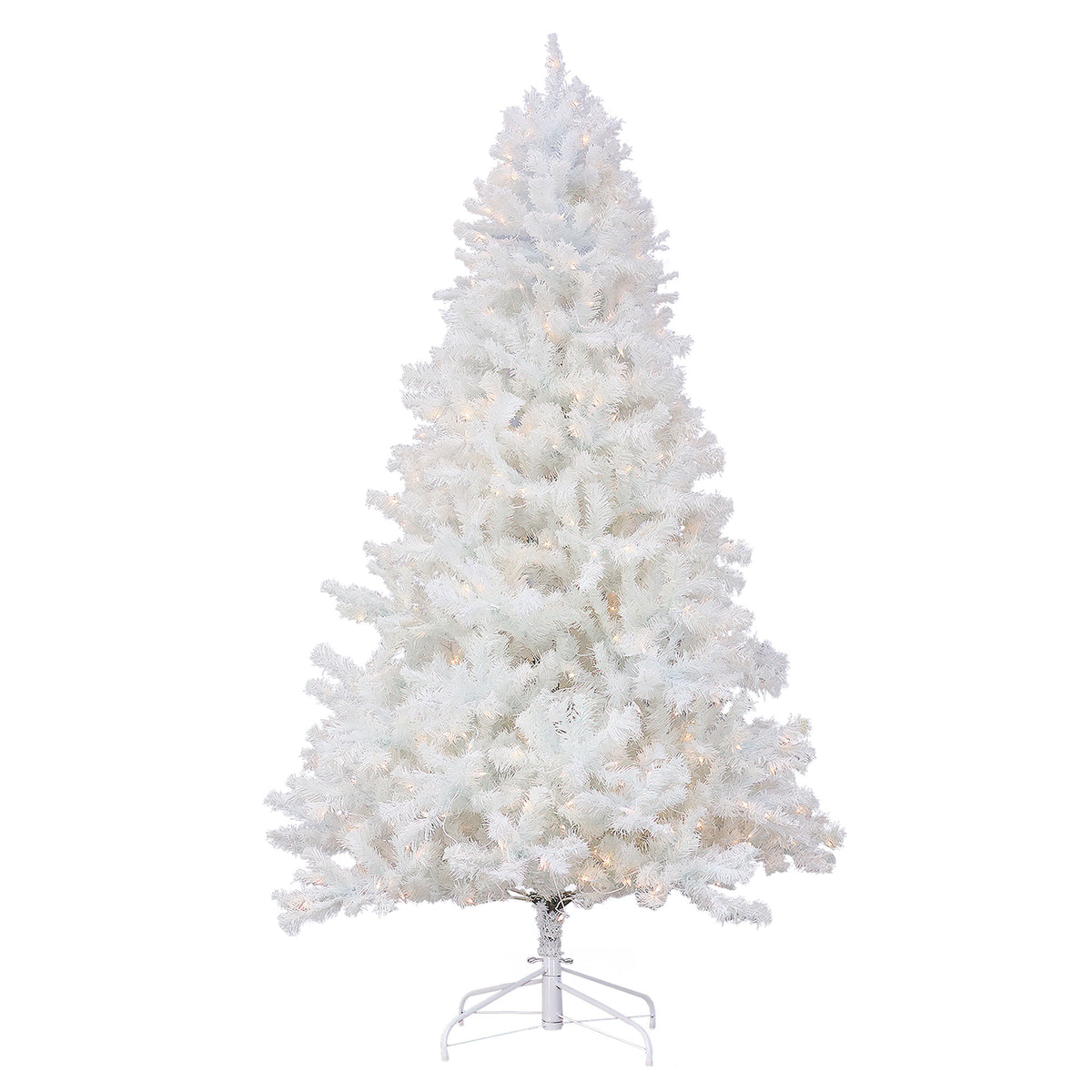 National Tree Company 7.5 Foot Prelit Full Body Artificial Christmas Tree, White