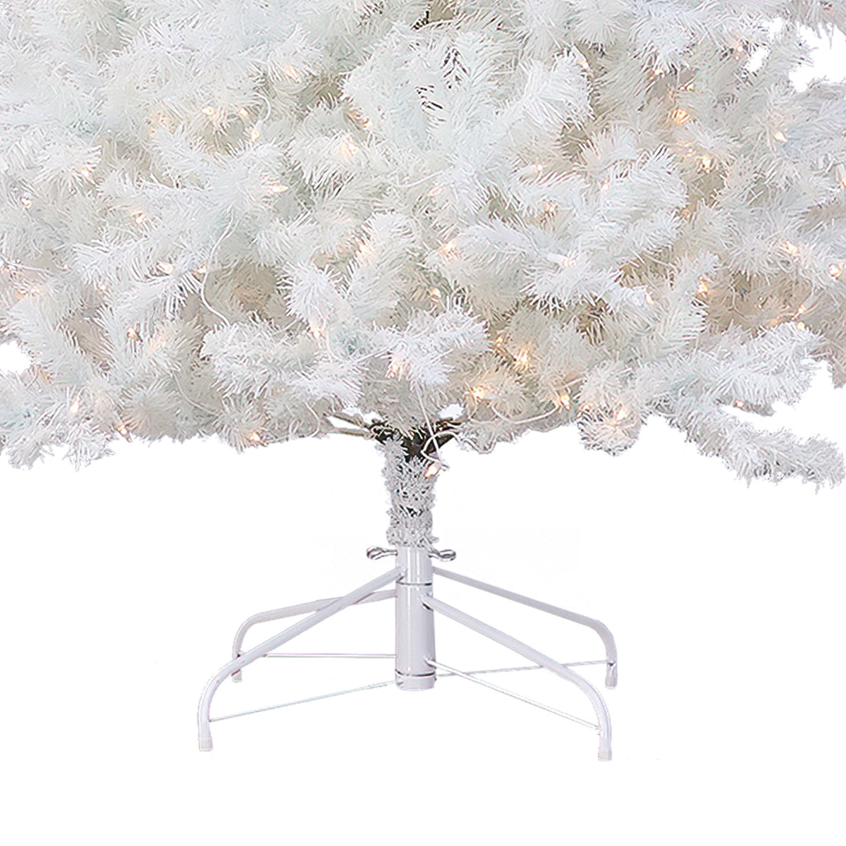 National Tree Company 7.5 Foot Prelit Full Body Artificial Christmas Tree, White