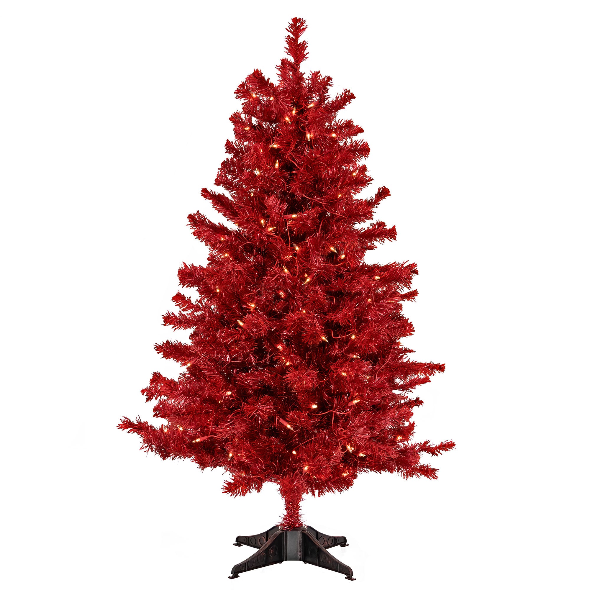 National Tree Company 4 Foot Full Flocked Prelit Christmas Tree (Open Box) - VMInnovations