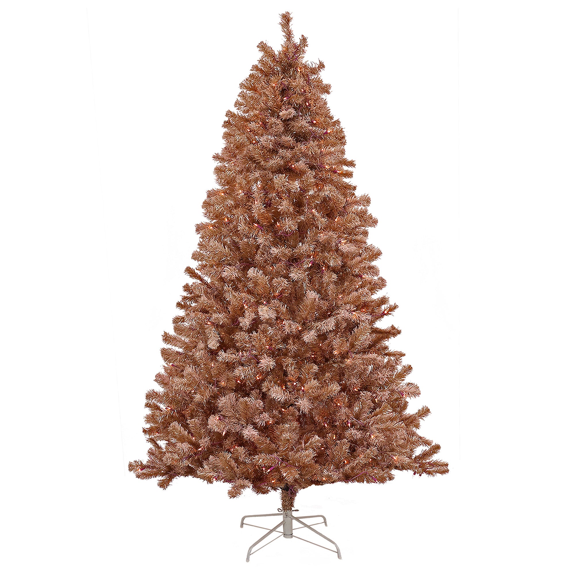 National Tree 7 Foot Full Flocked Prelit Christmas Tree, Rose Gold (For Parts) - VMInnovations